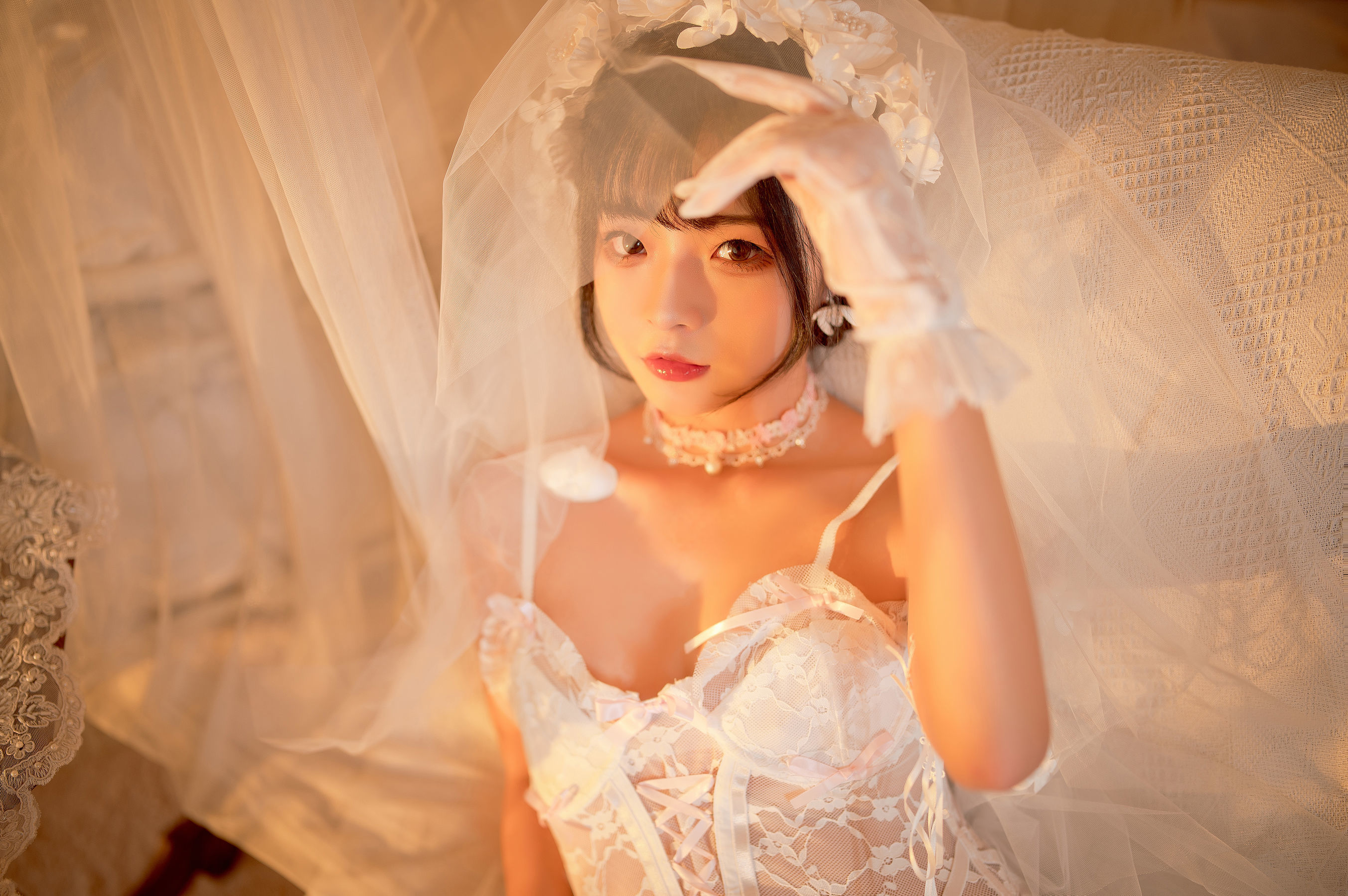 福利COS] yuuhui玉匯 - 純白花嫁