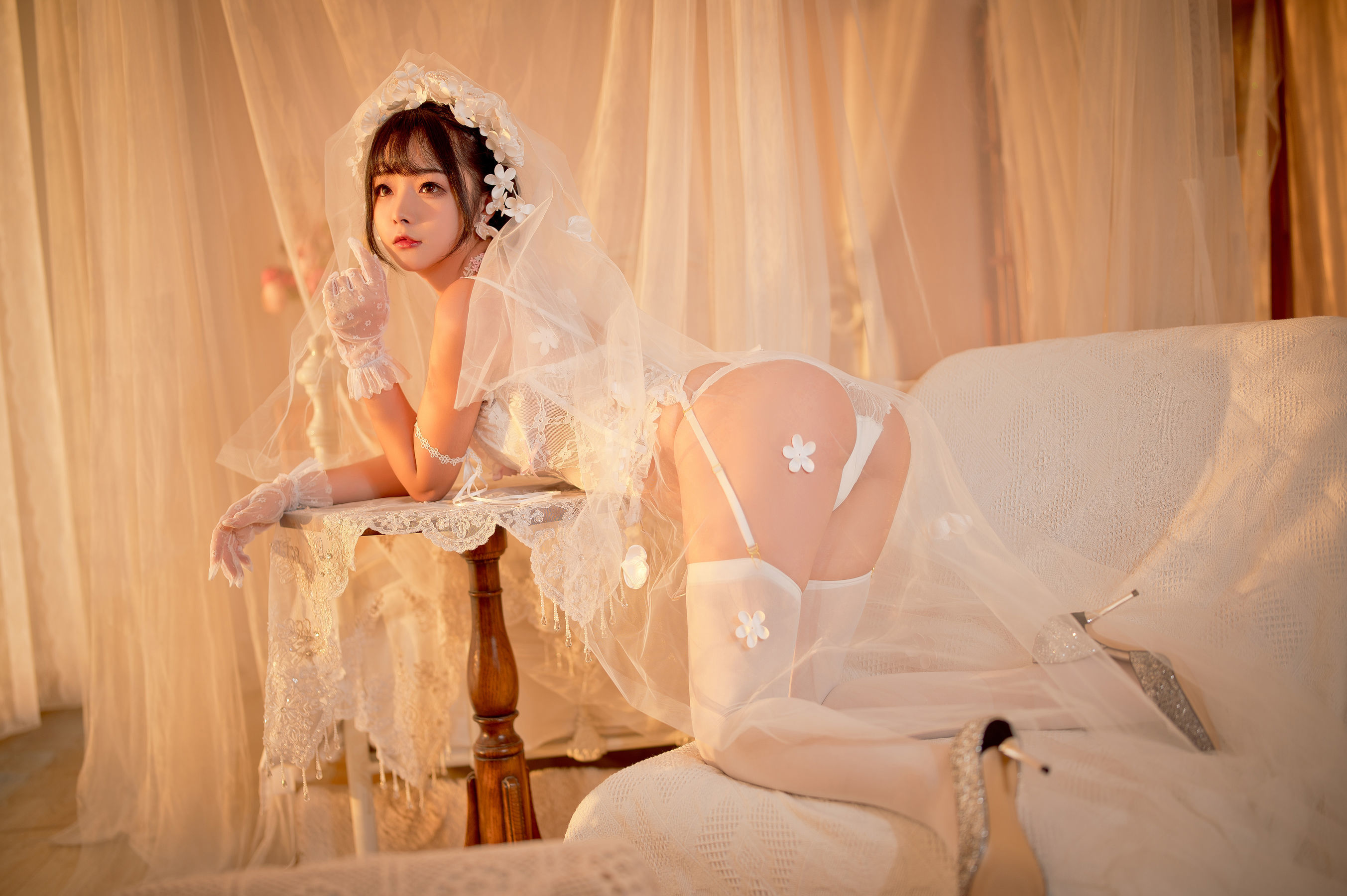 福利COS] yuuhui玉匯 - 純白花嫁