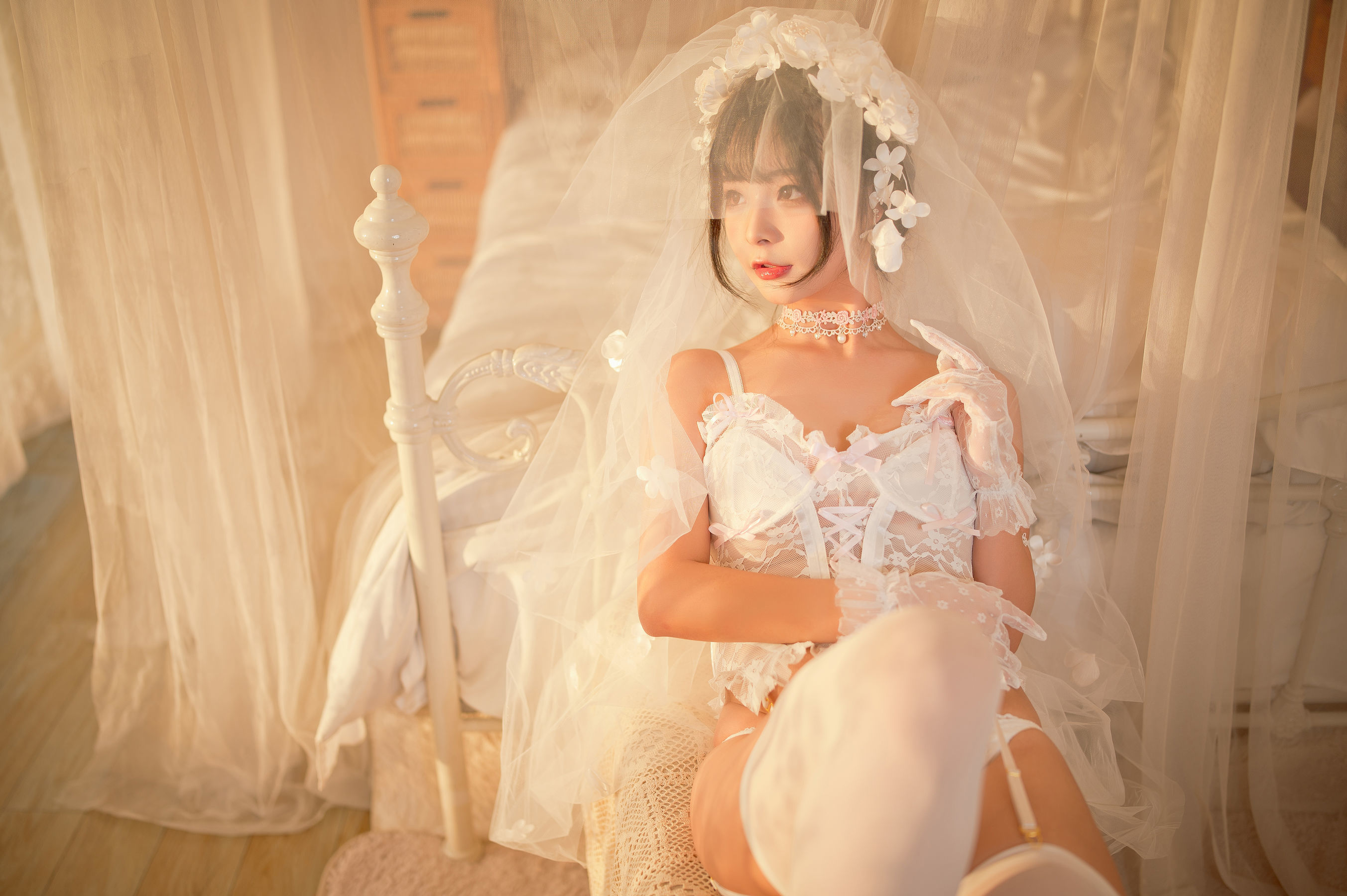 福利COS] yuuhui玉匯 - 純白花嫁