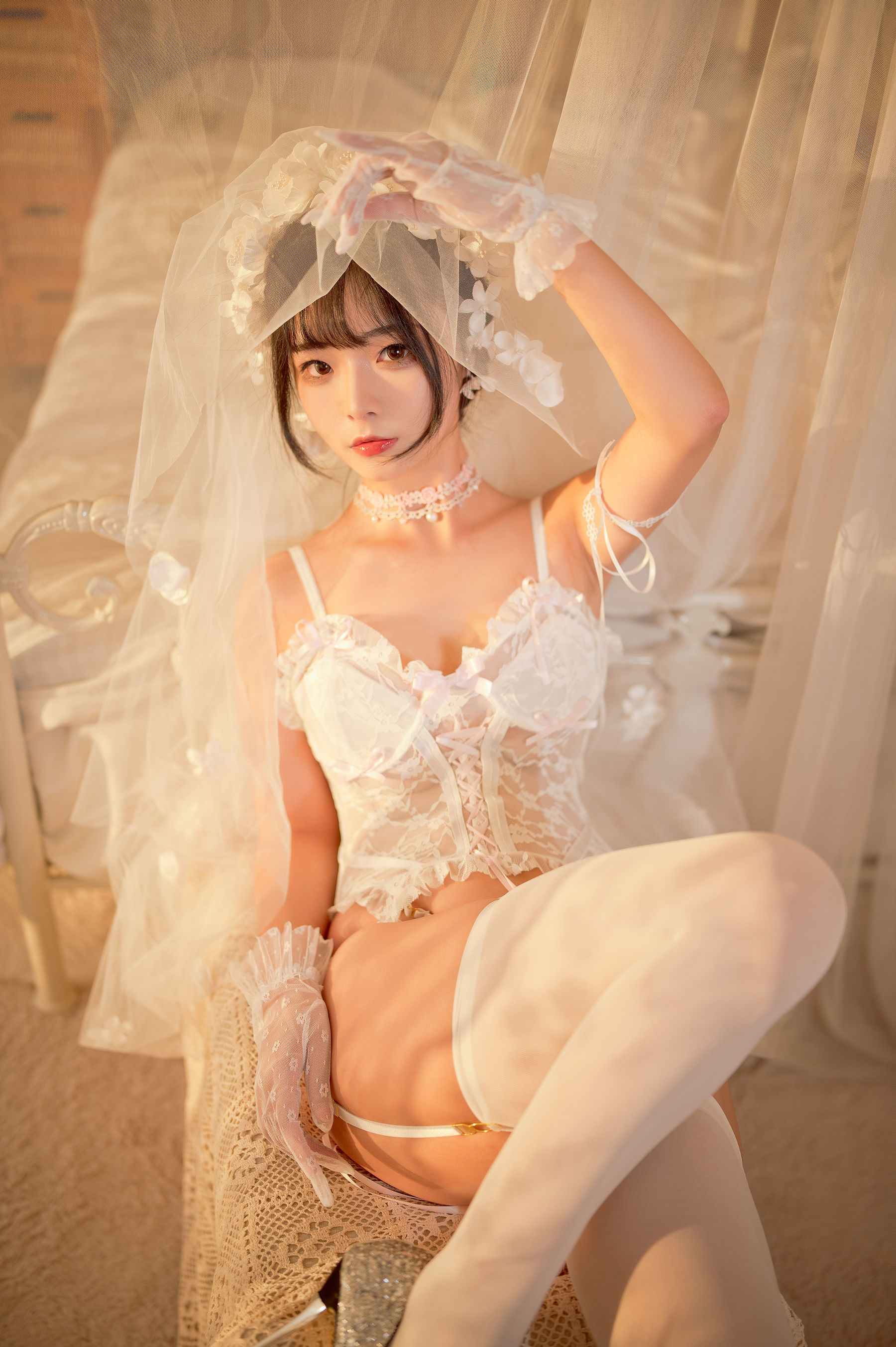 福利COS] yuuhui玉匯 - 純白花嫁