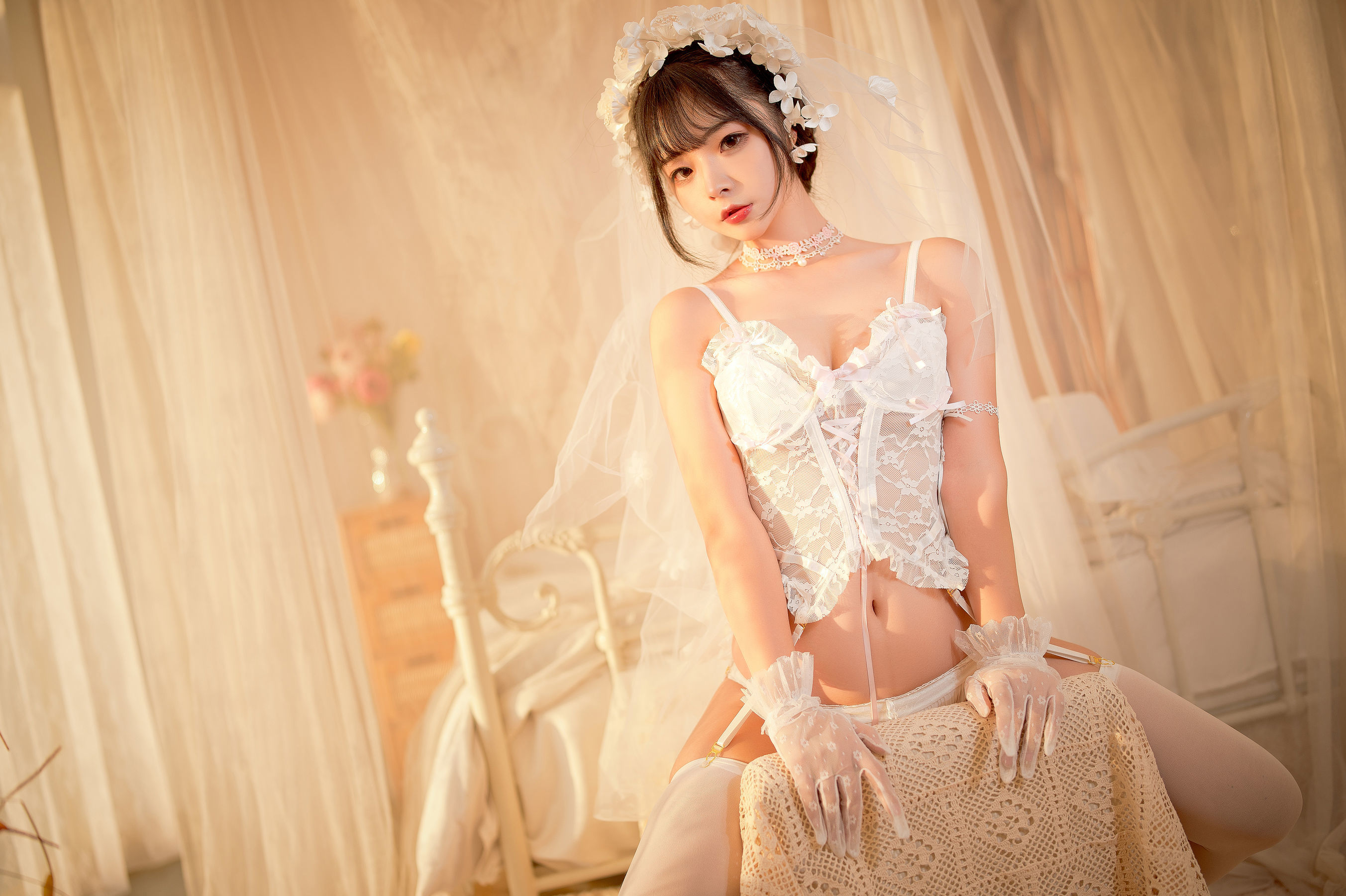 福利COS] yuuhui玉匯 - 純白花嫁