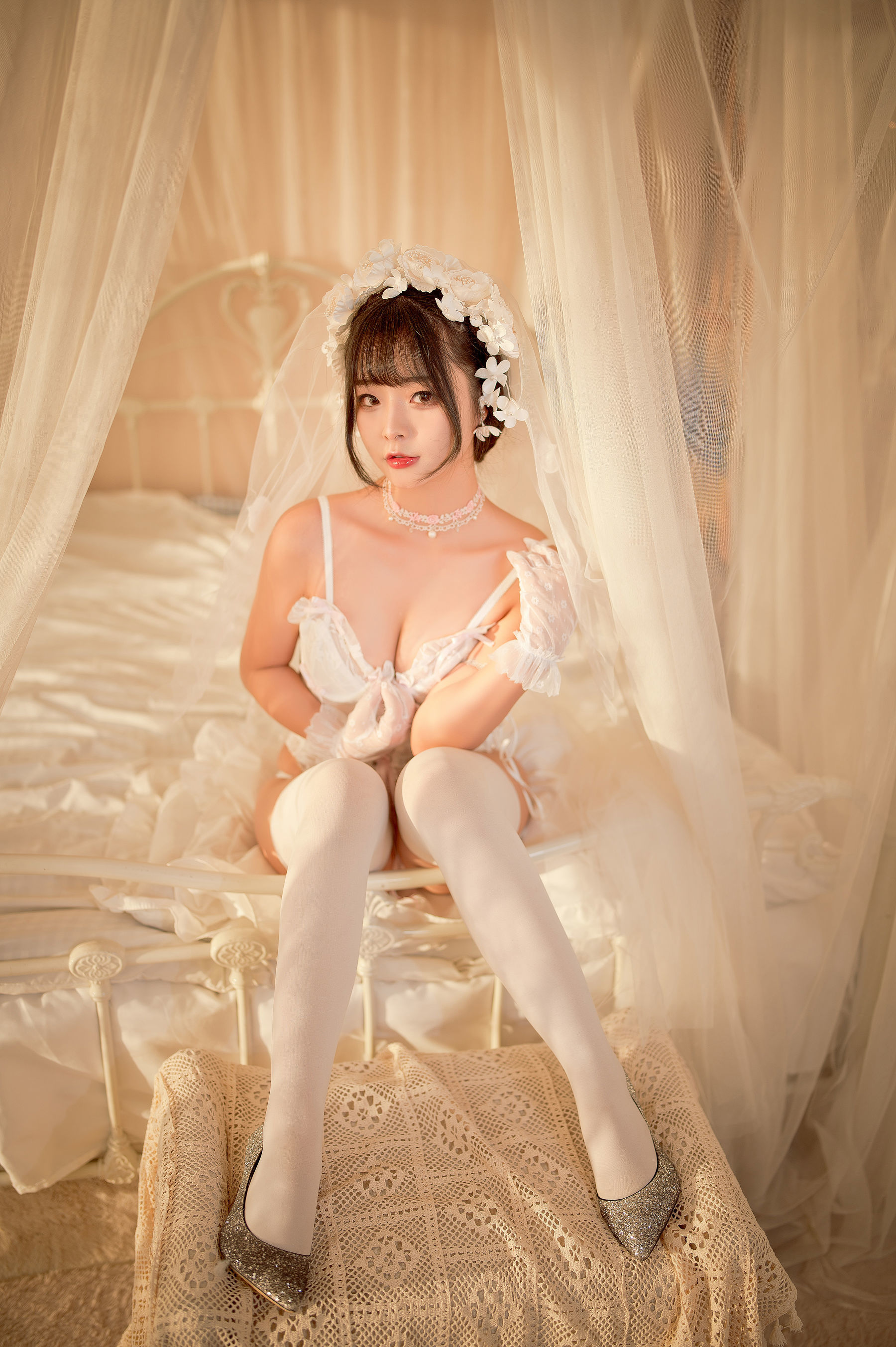 福利COS] yuuhui玉匯 - 純白花嫁