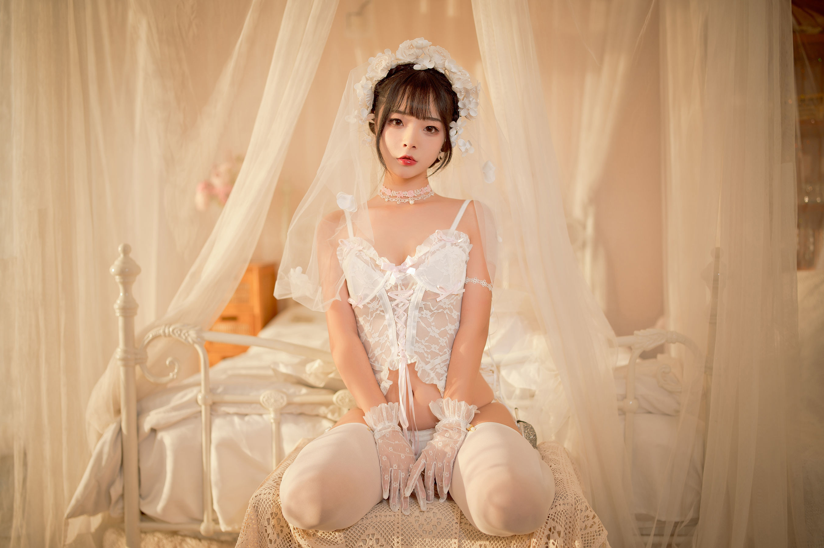 福利COS] yuuhui玉匯 - 純白花嫁