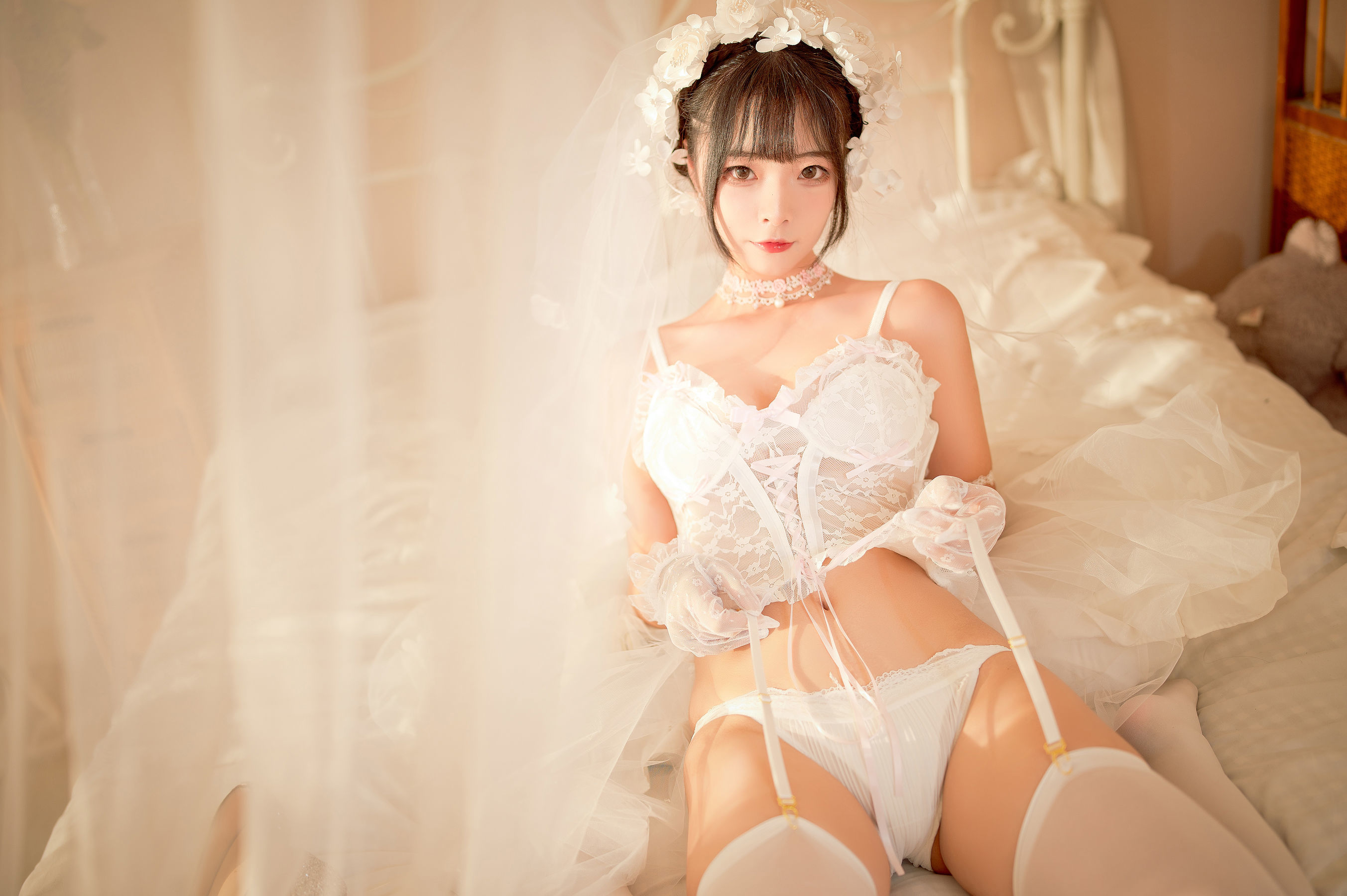 福利COS] yuuhui玉匯 - 純白花嫁