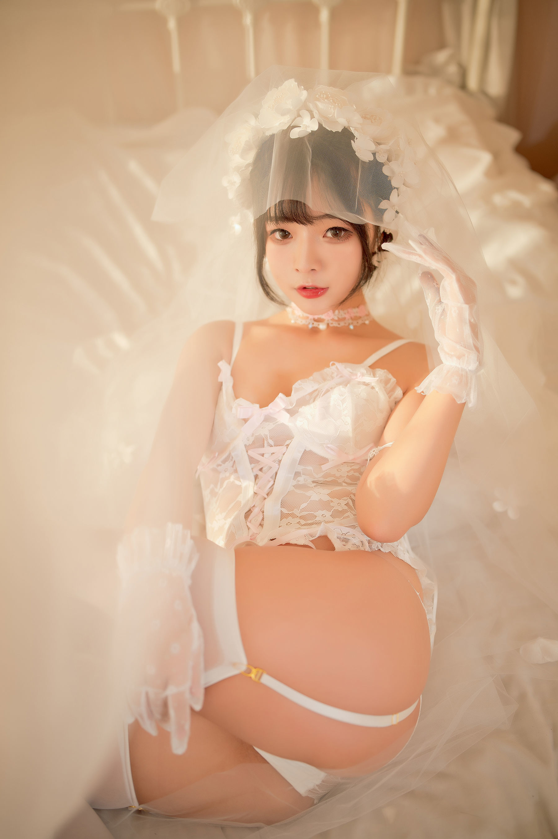 福利COS] yuuhui玉匯 - 純白花嫁