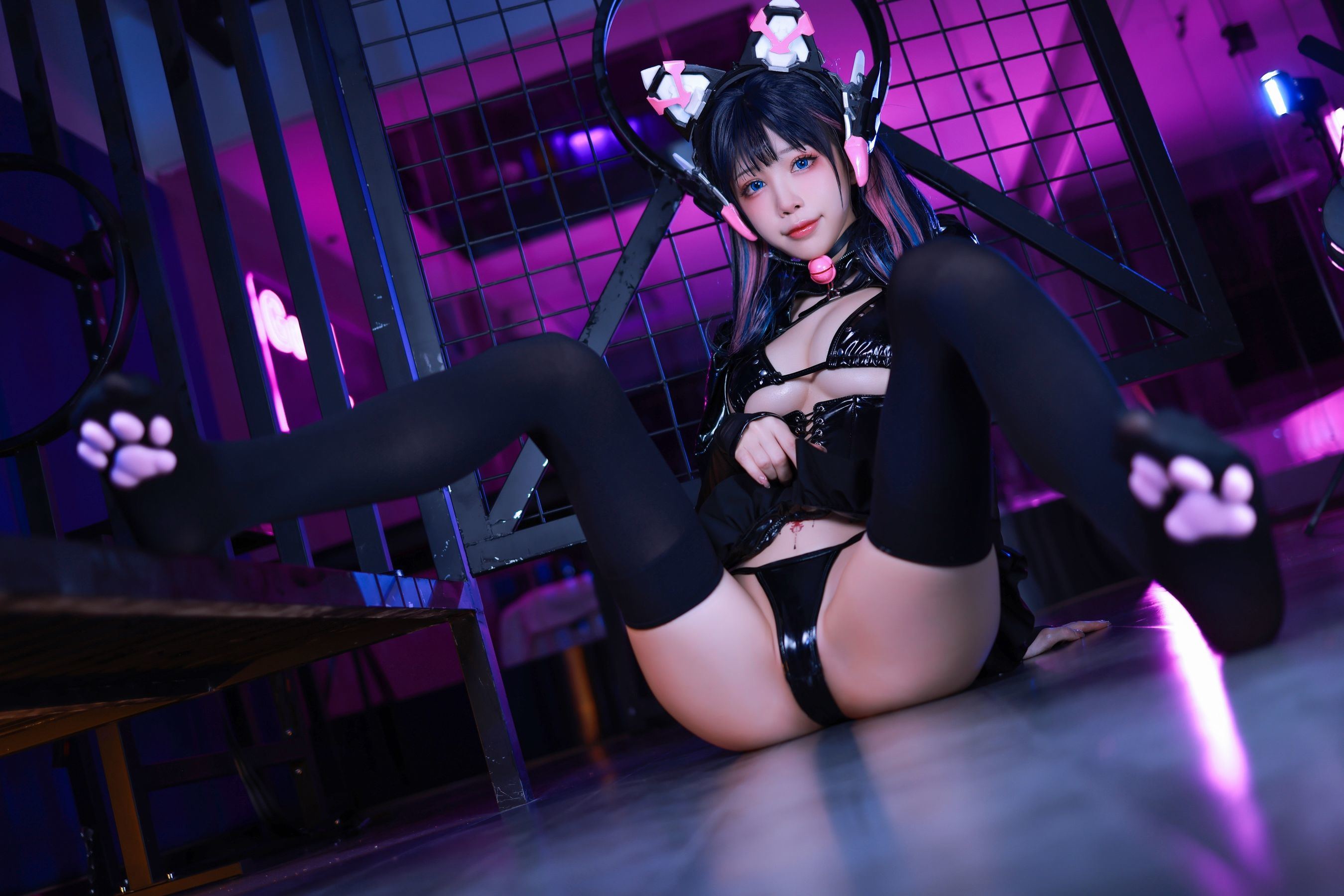 Welfare COS] Anime Blogger Shui Miao Aqua - Kitty Girl - Pink Kitty