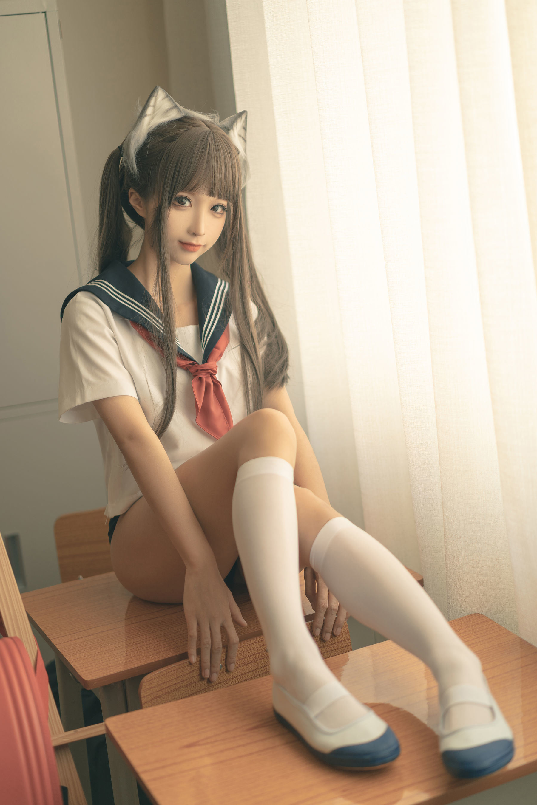 [福利COS] 动漫博主蠢沫沫 - 放學後