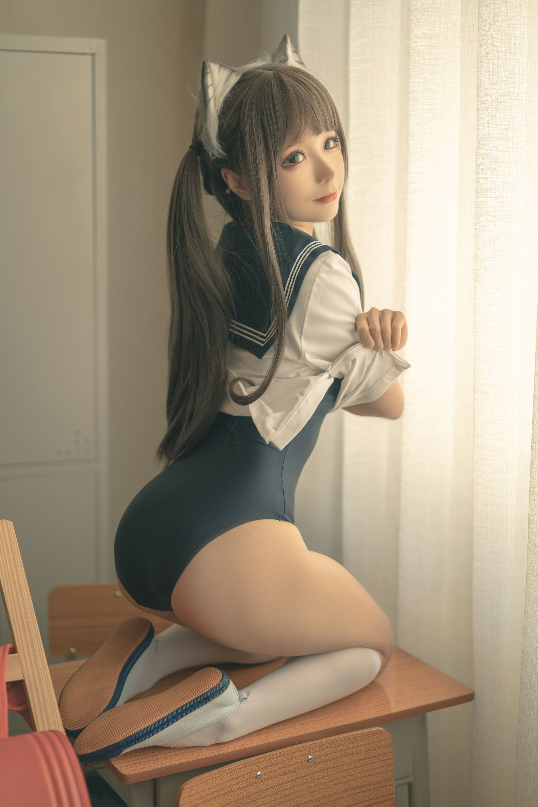 [福利COS] 动漫博主蠢沫沫 - 放學後