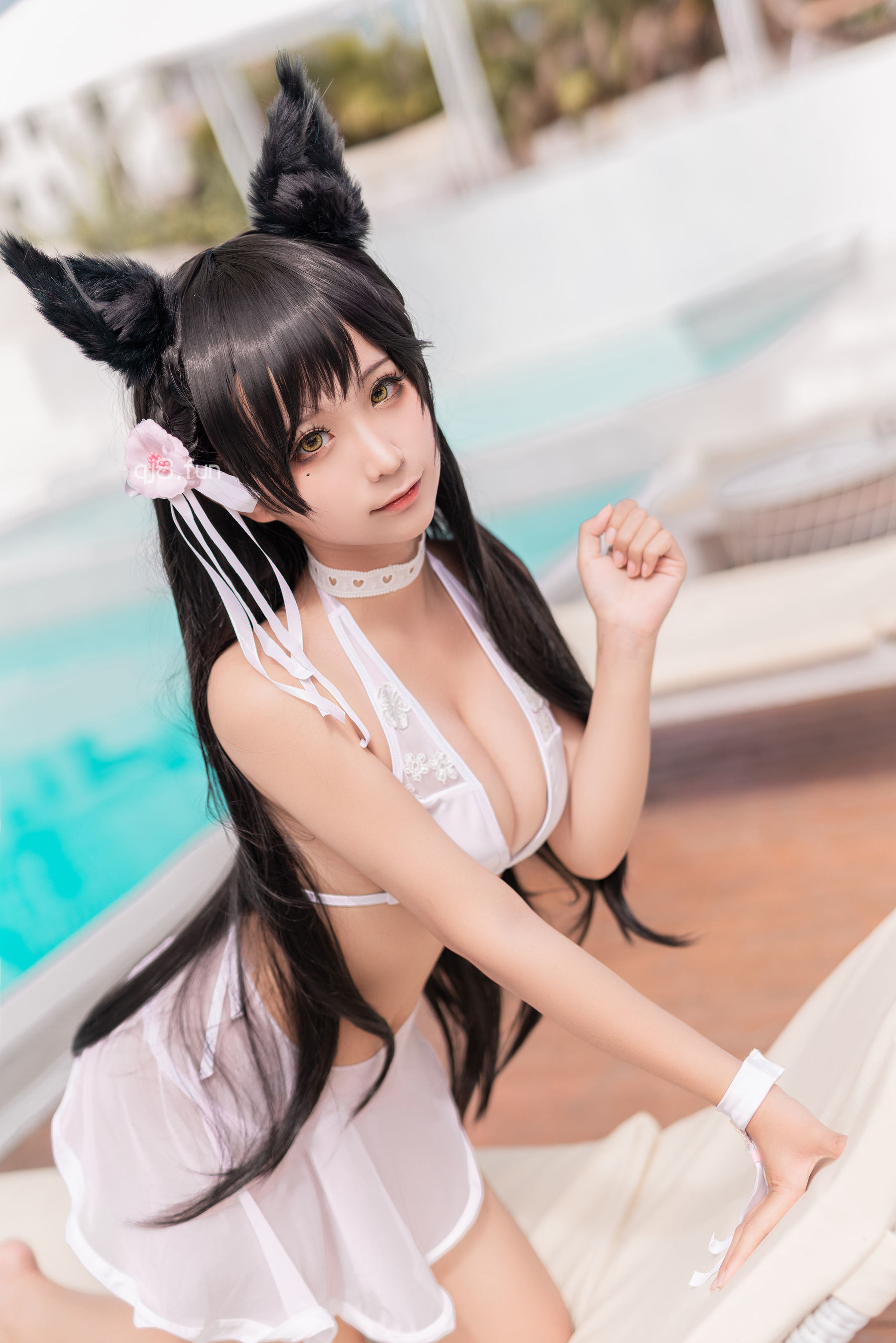 Welfare COS] Anime Blogger Chun Mo Mo - Atago Dog Swimsuit