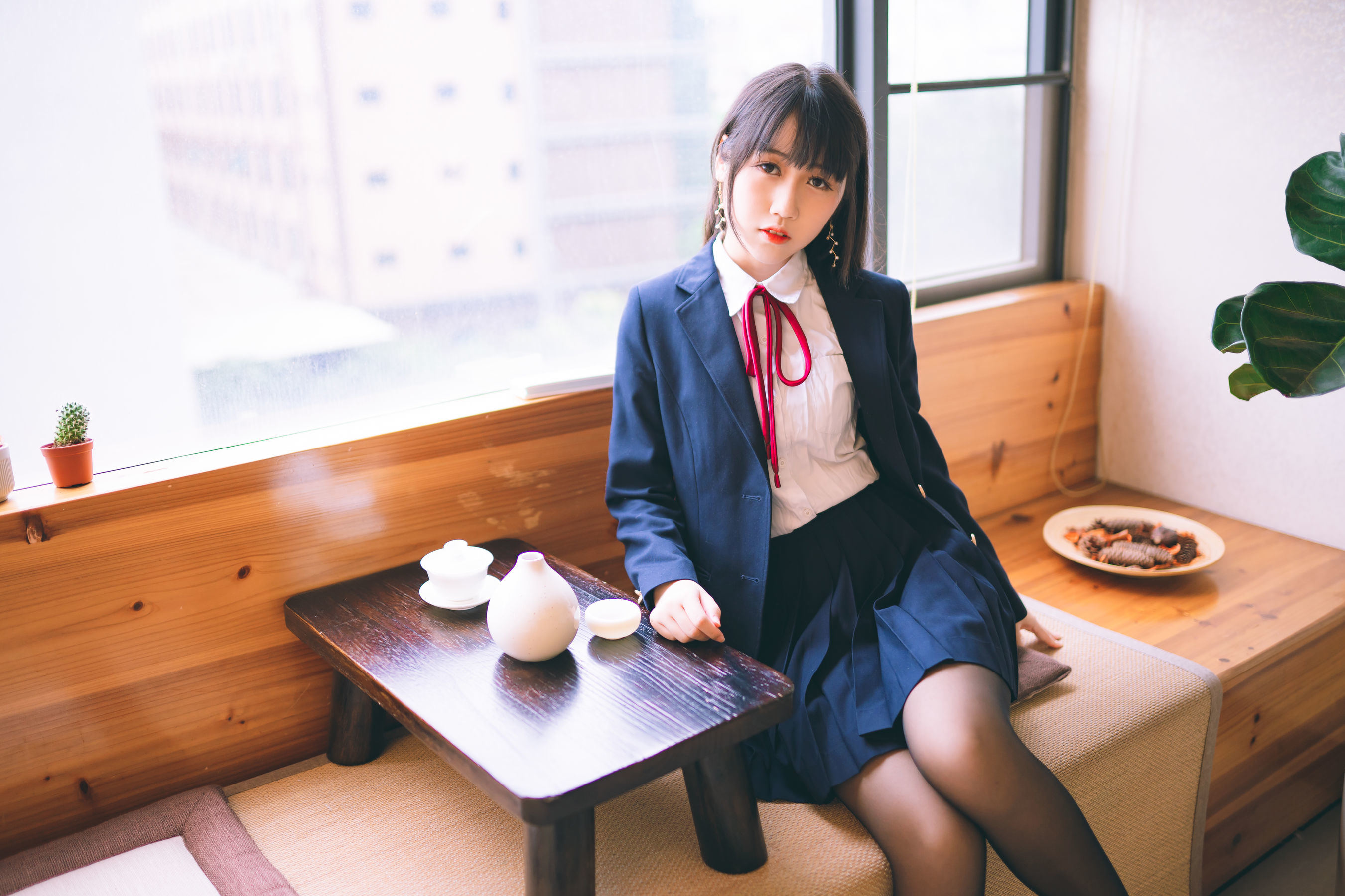 福利COS] 微博人氣Coser不呆猫 - 校服JK