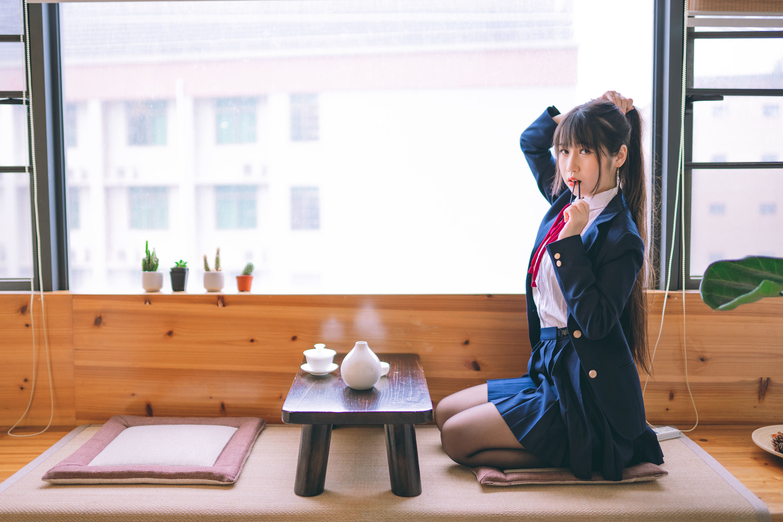 福利COS] 微博人氣Coser不呆猫 - 校服JK