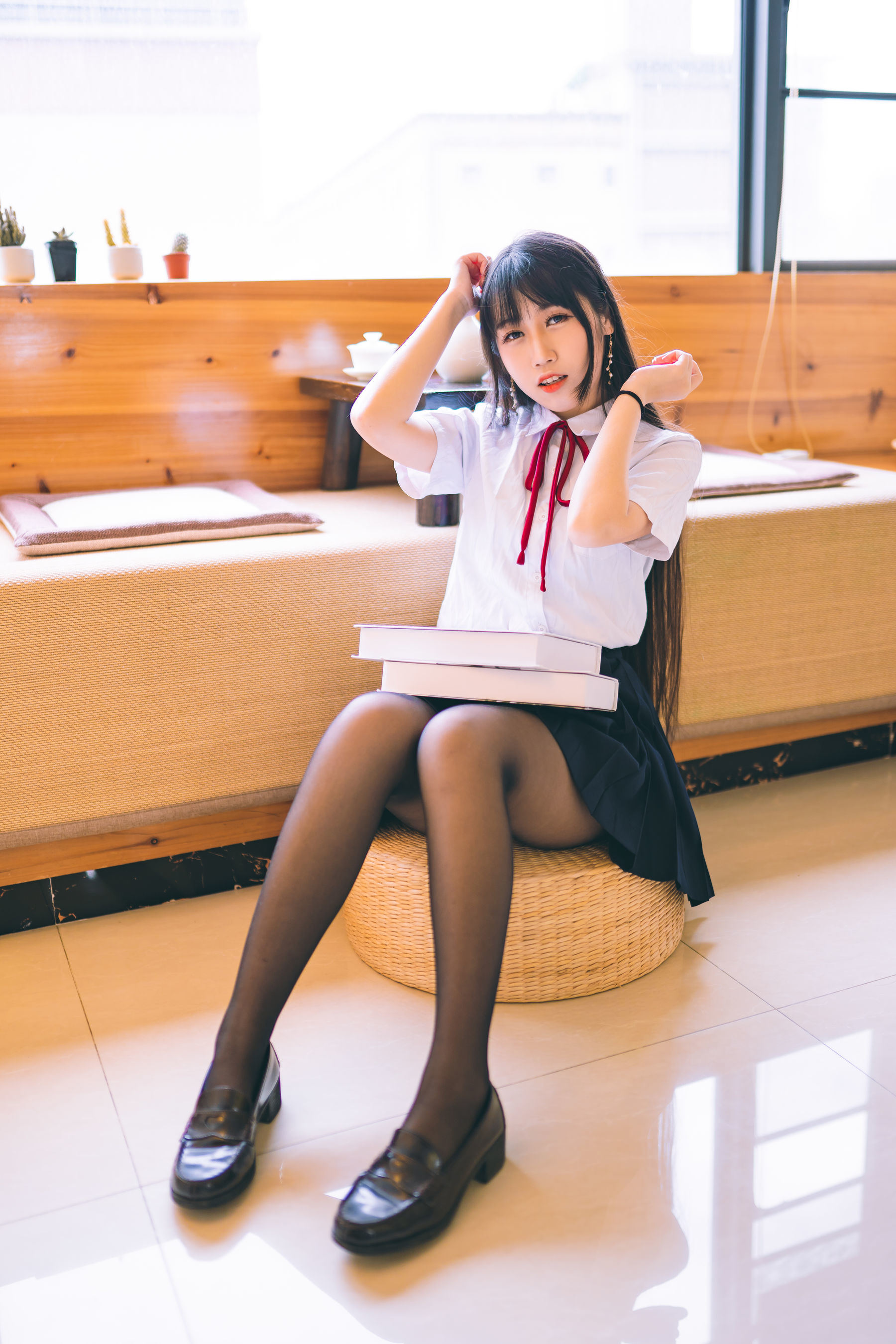 Phúc lợi COS] Coser nổi tiếng Weibo Bất Đái Miêu - Trường phục JK