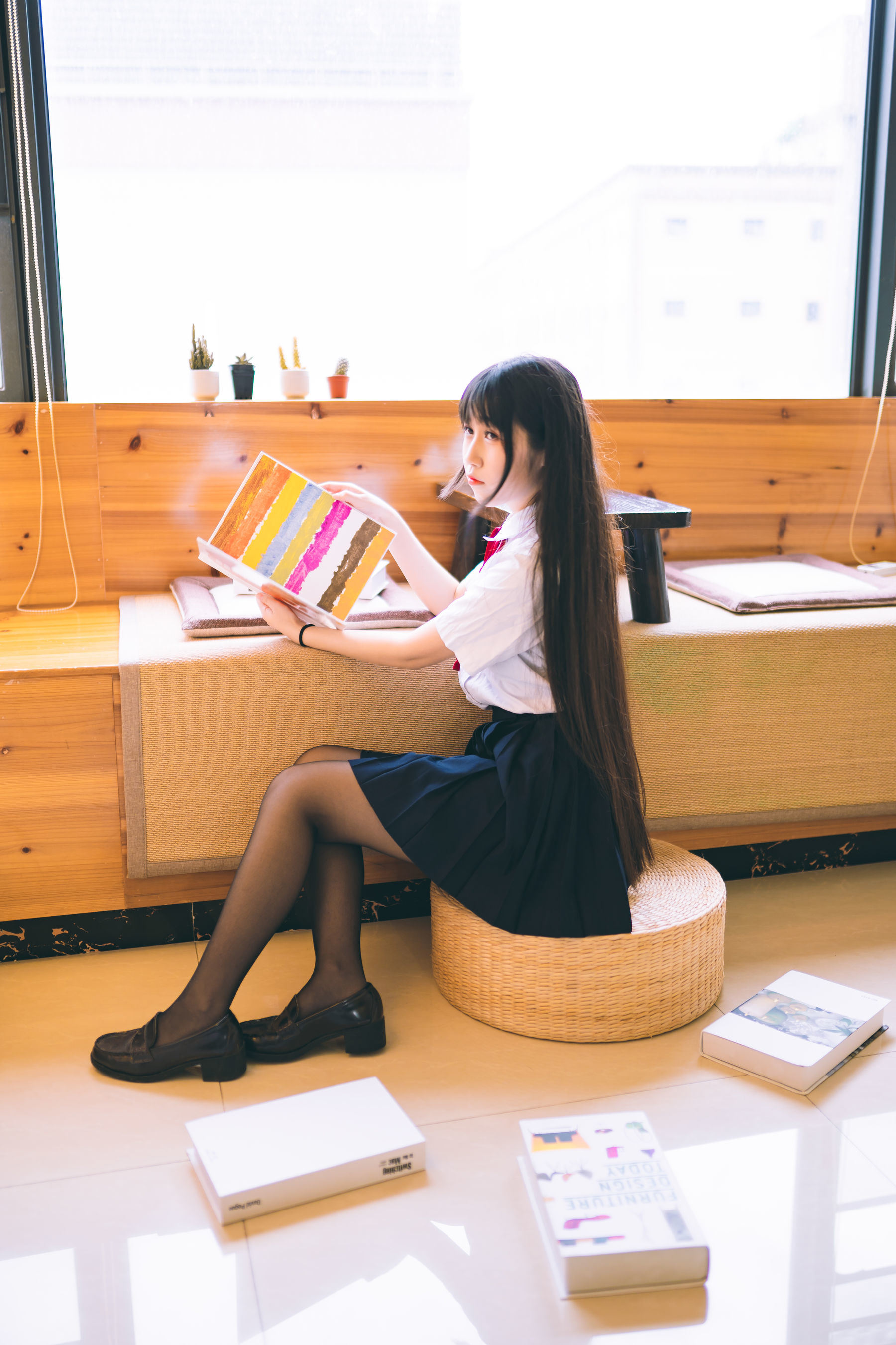 Phúc lợi COS] Coser nổi tiếng Weibo Bất Đái Miêu - Trường phục JK