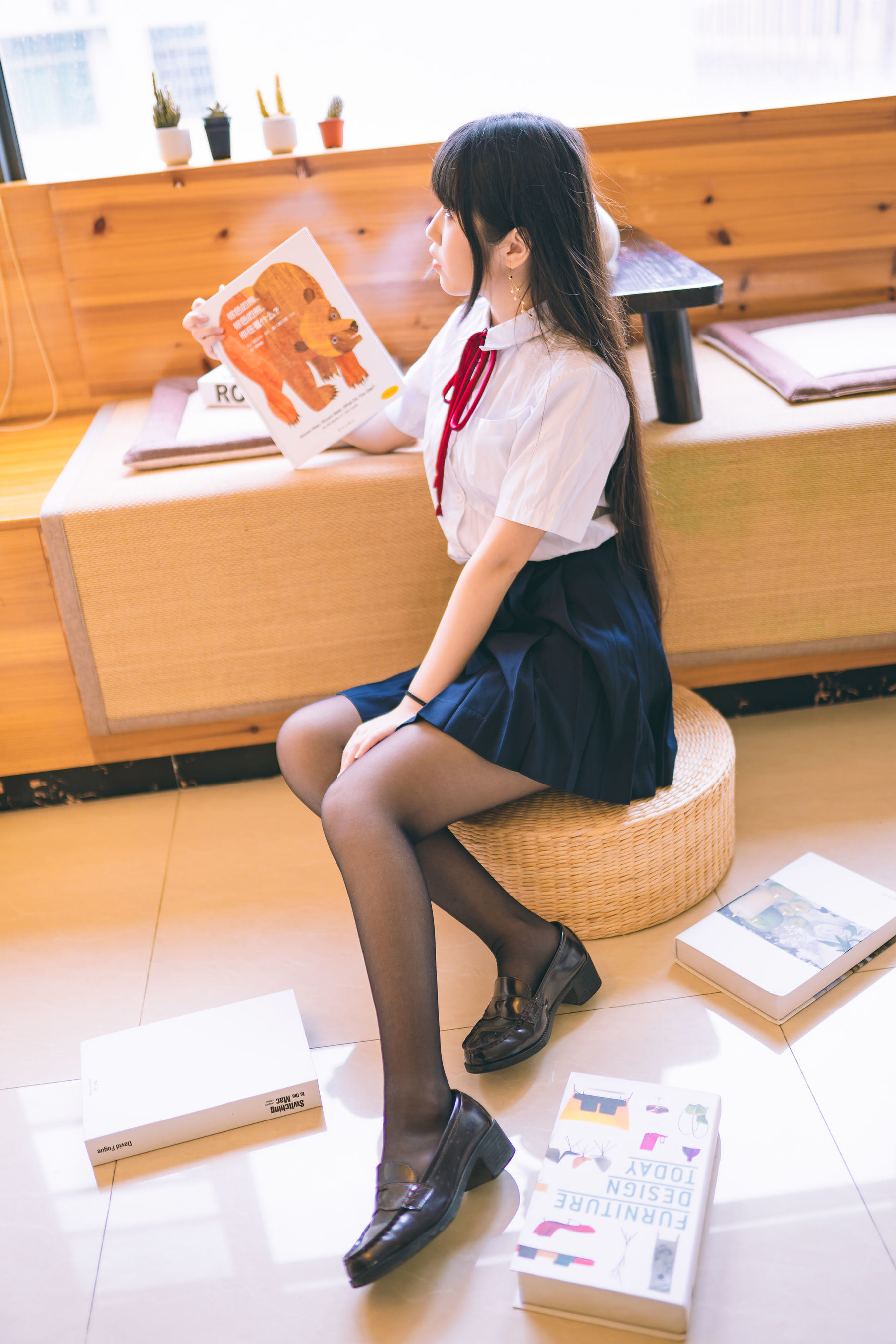 Phúc lợi COS] Coser nổi tiếng Weibo Bất Đái Miêu - Trường phục JK