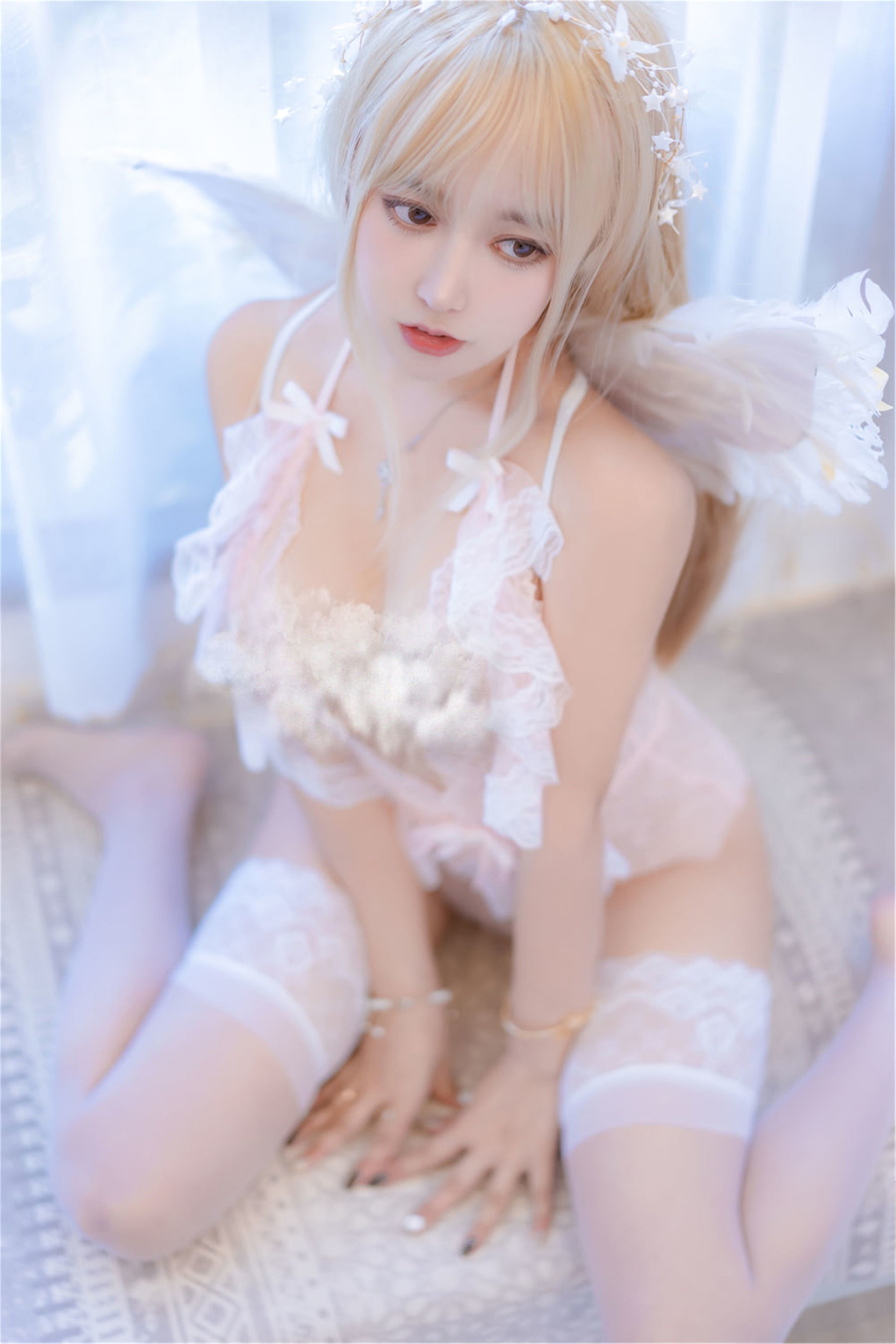 Welfare COS] Douyu Mi Xianxian Sama Photo - Pink Angel