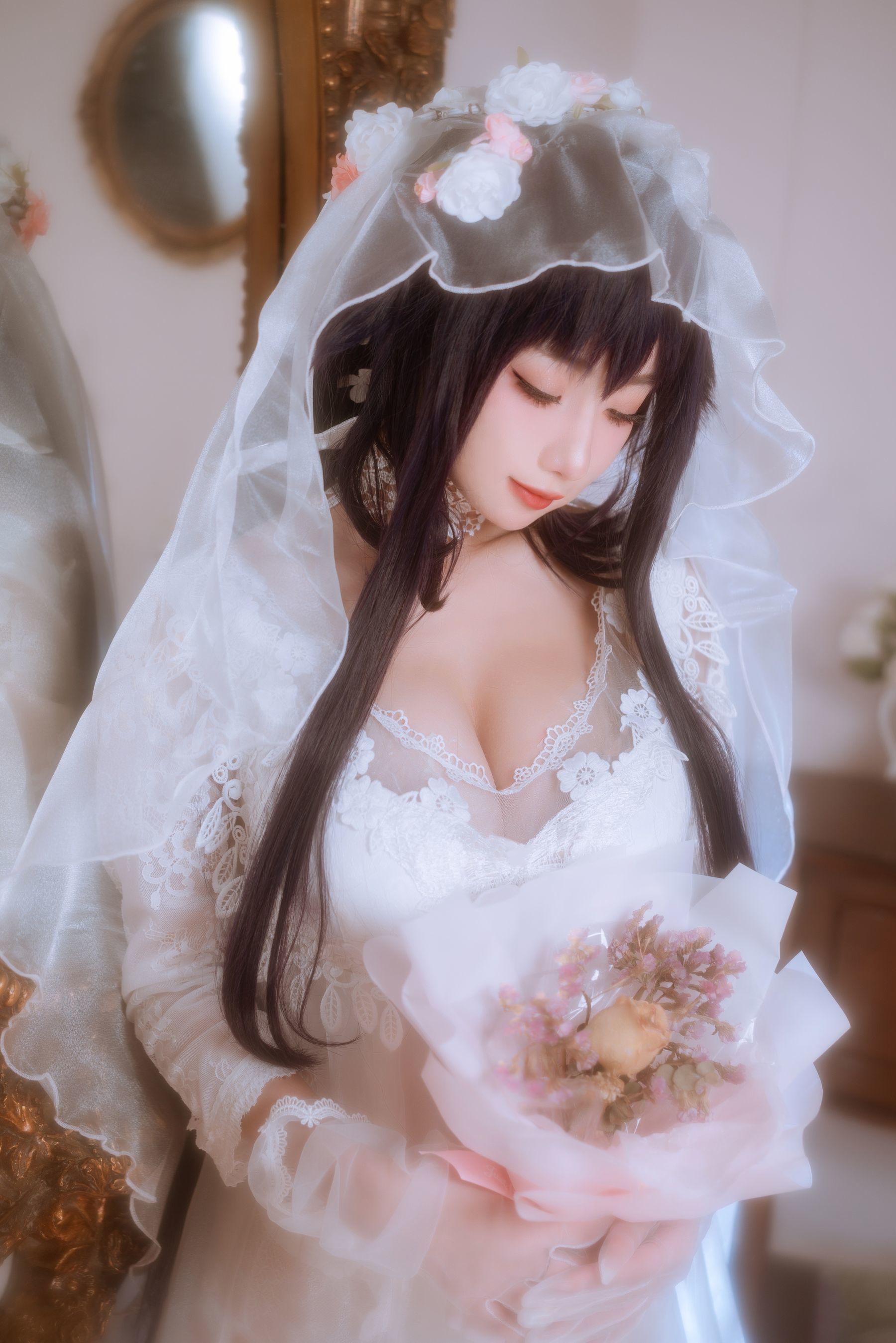 福利COS] 白嫩美少女鬼畜瑶 - 婚紗