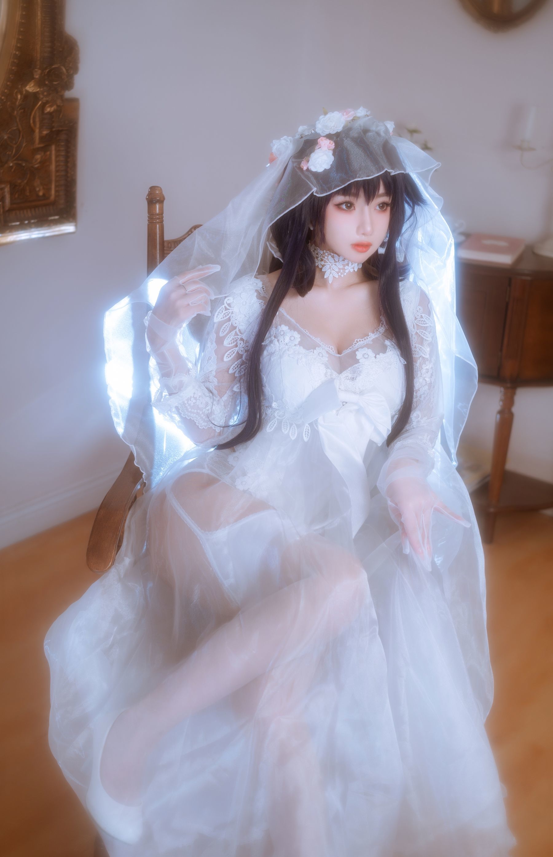 福利COS] 白嫩美少女鬼畜瑶 - 婚紗