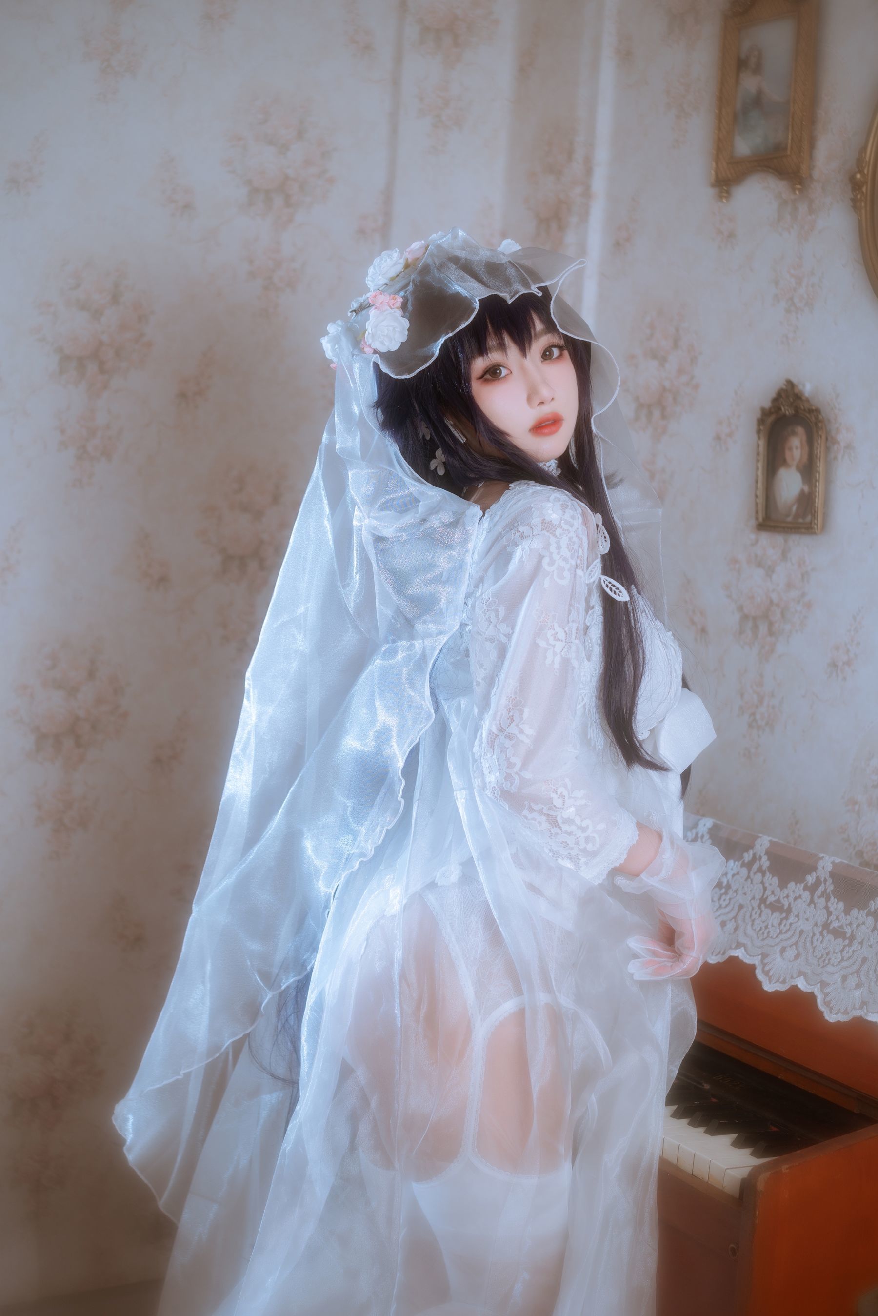福利COS] 白嫩美少女鬼畜瑶 - 婚紗
