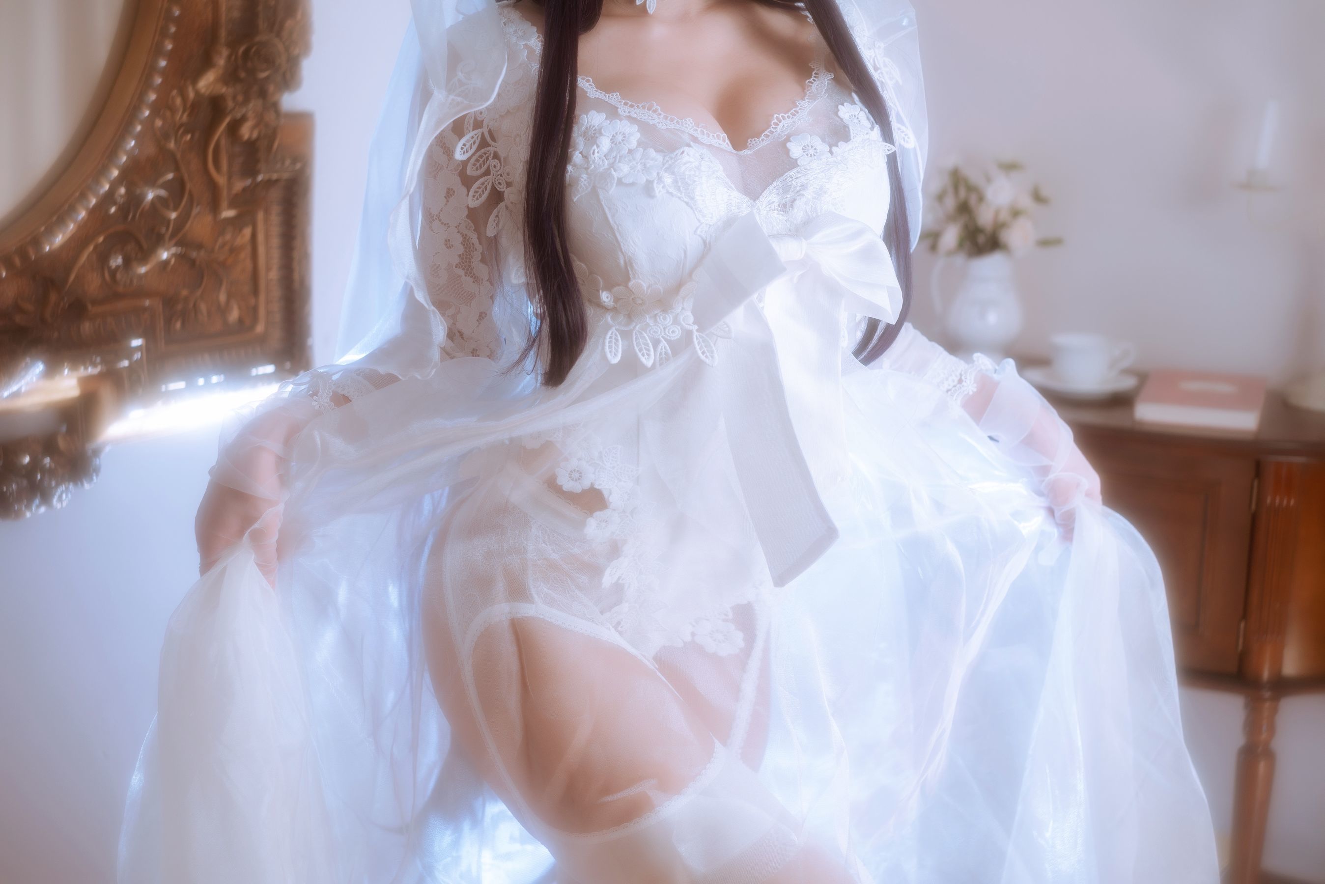 福利COS] 白嫩美少女鬼畜瑶 - 婚紗