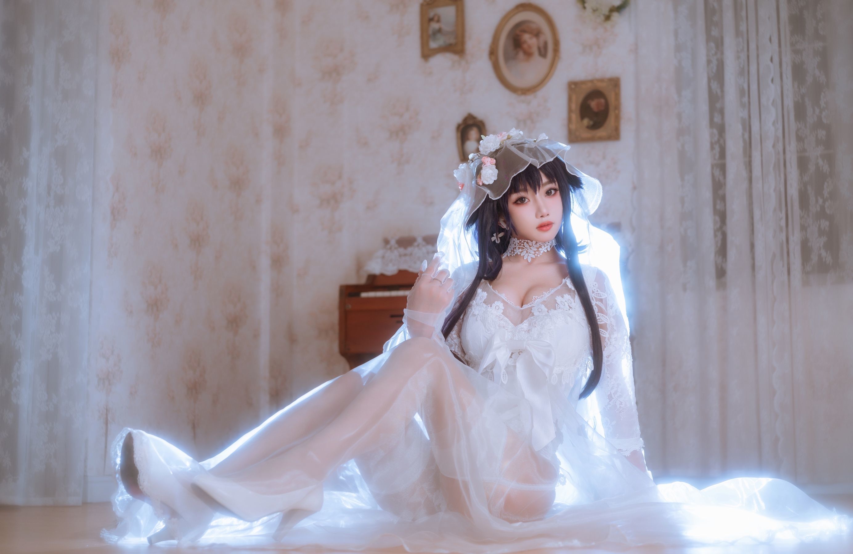 福利COS] 白嫩美少女鬼畜瑶 - 婚紗