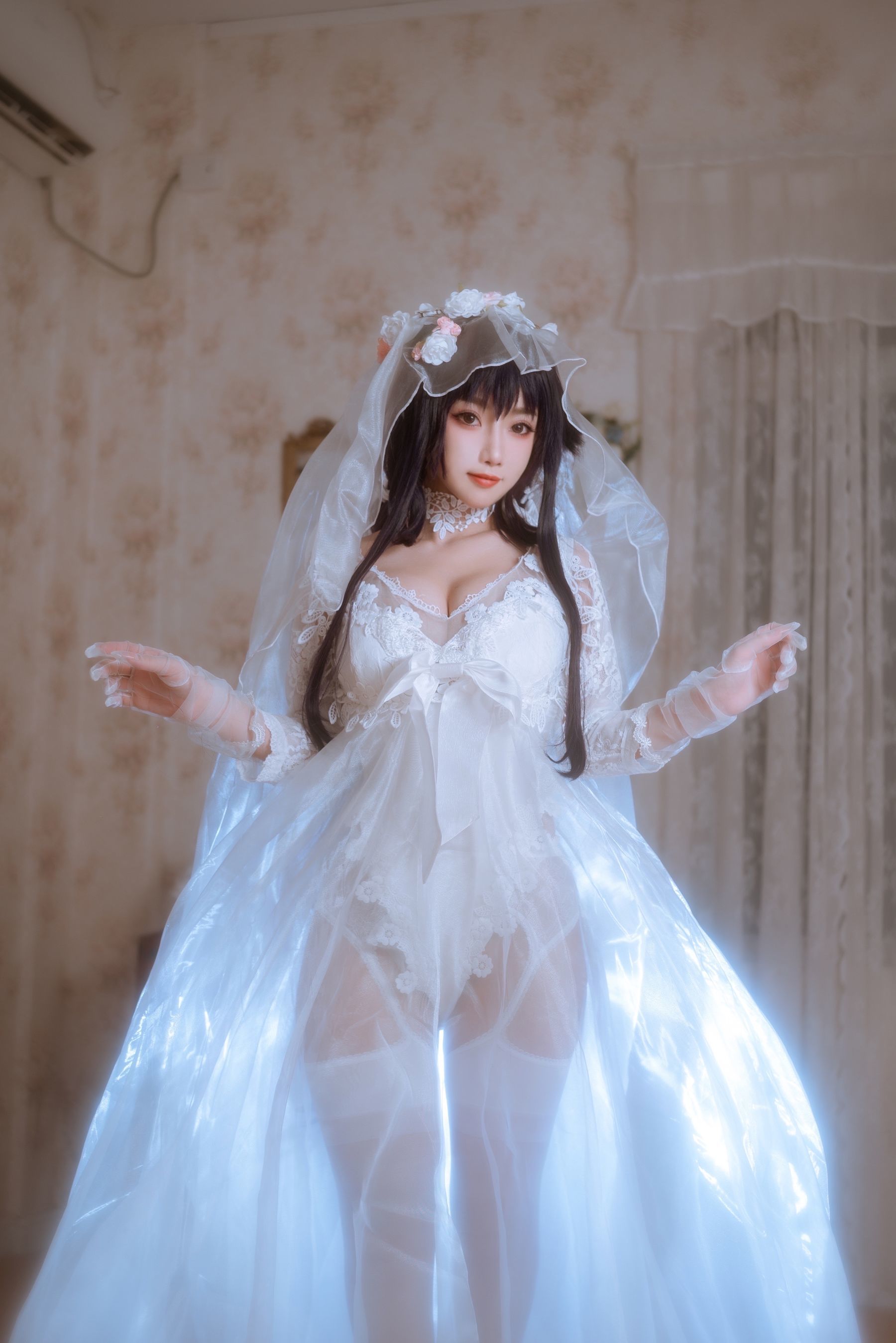 福利COS] 白嫩美少女鬼畜瑶 - 婚紗