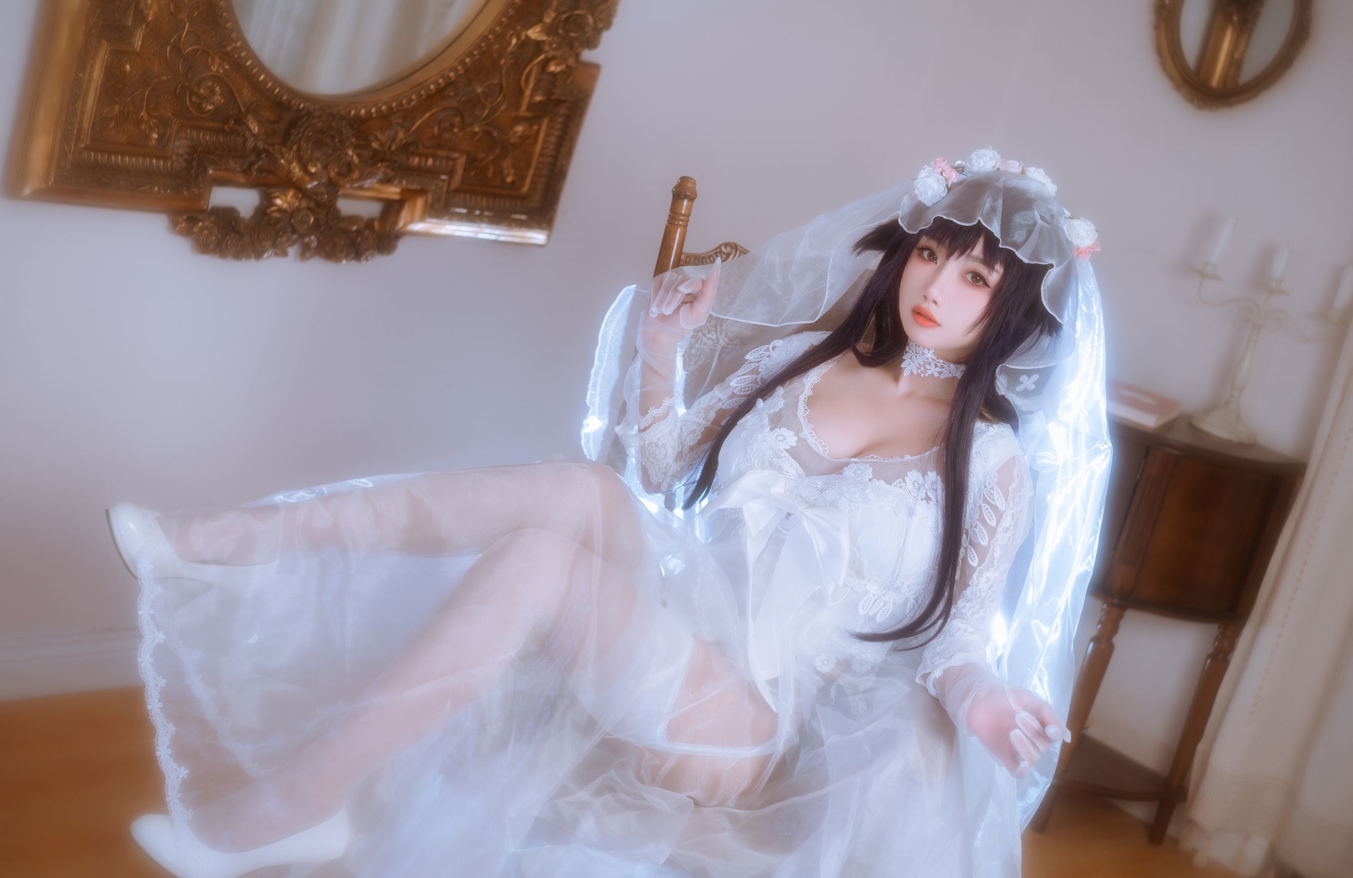 福利COS] 白嫩美少女鬼畜瑶 - 婚紗