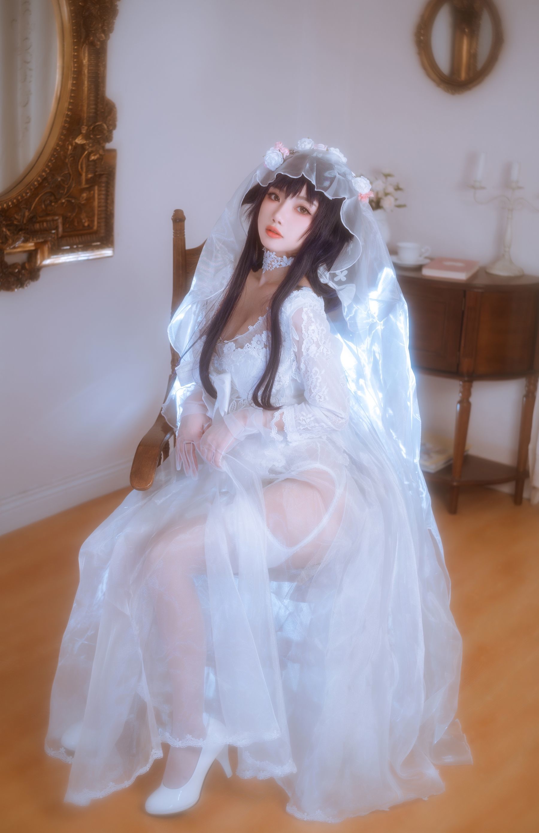 福利COS] 白嫩美少女鬼畜瑶 - 婚紗