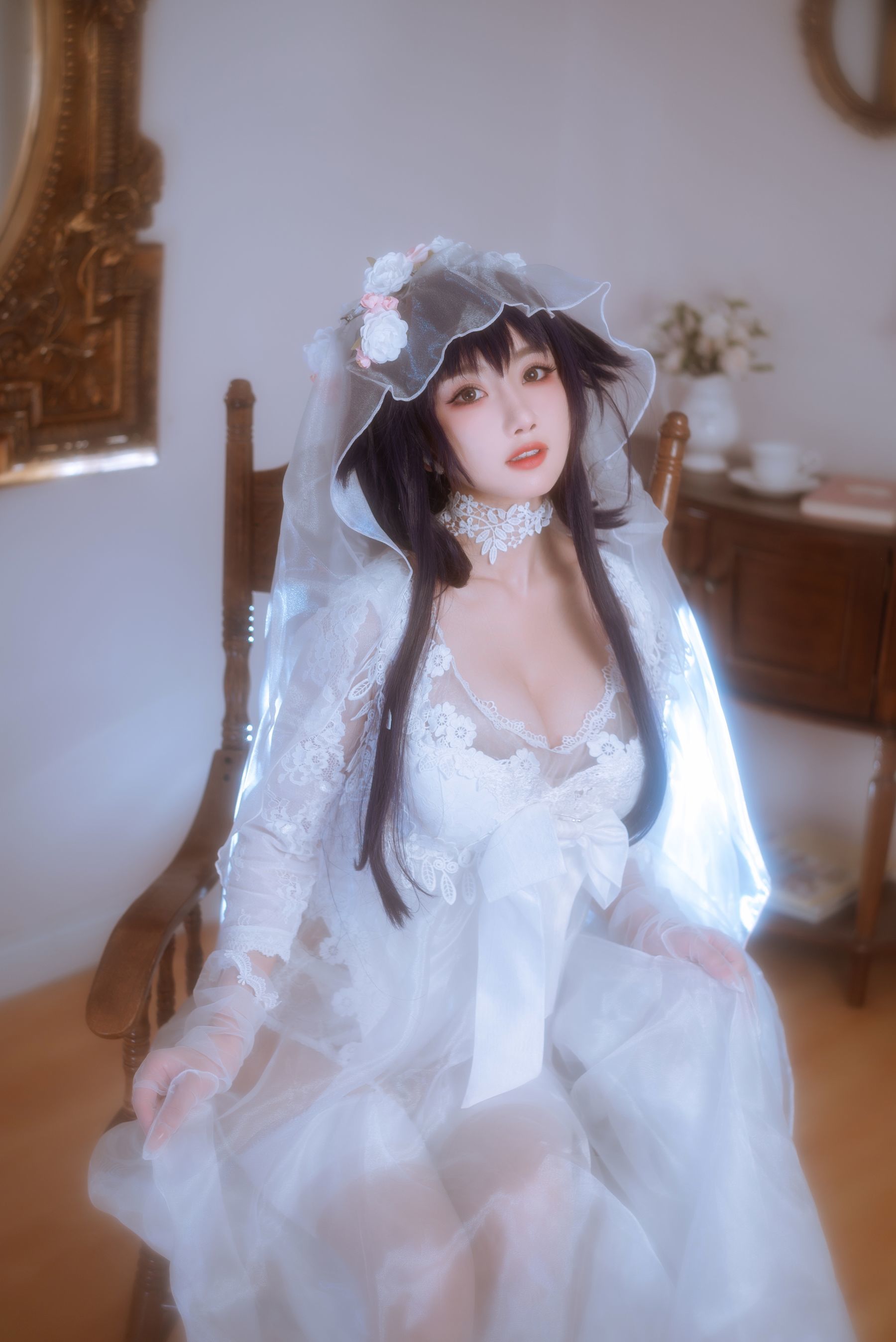 福利COS] 白嫩美少女鬼畜瑶 - 婚紗