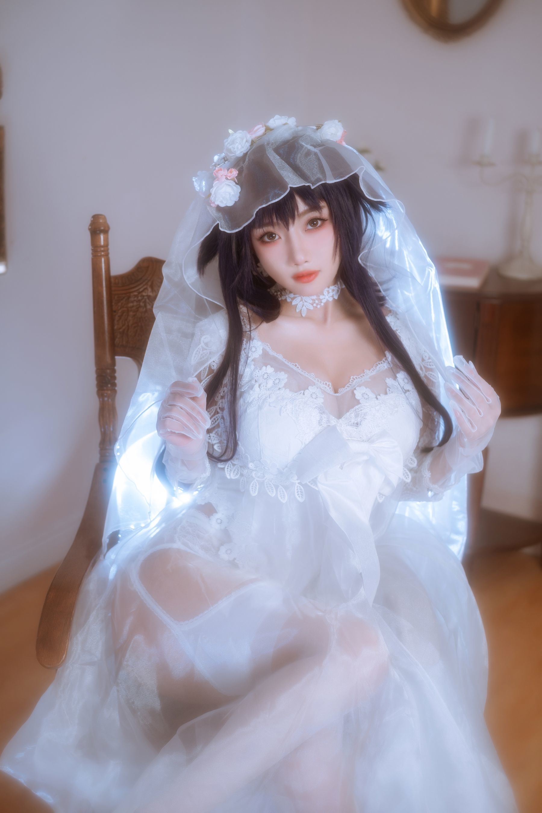 福利COS] 白嫩美少女鬼畜瑶 - 婚紗