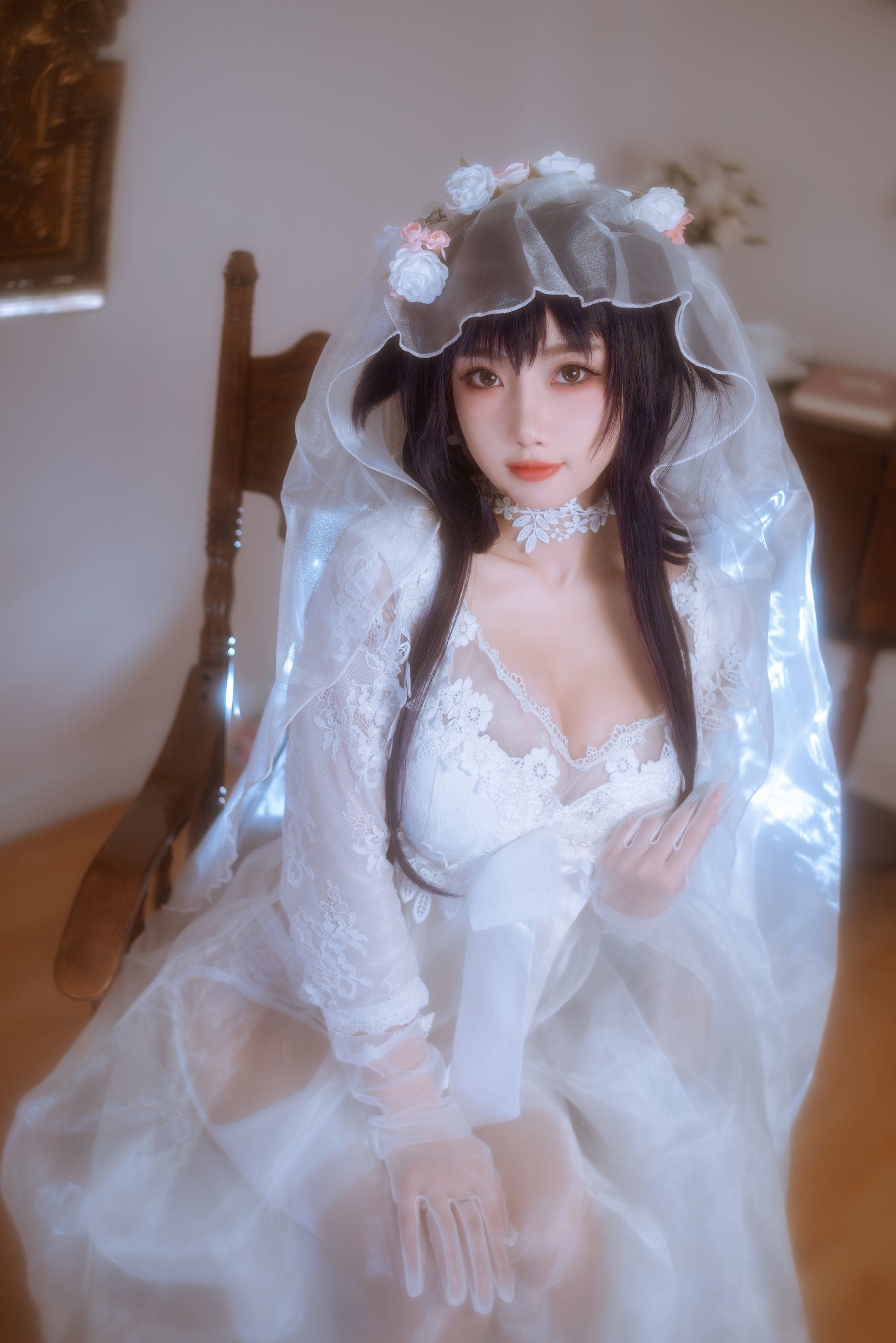福利COS] 白嫩美少女鬼畜瑶 - 婚紗