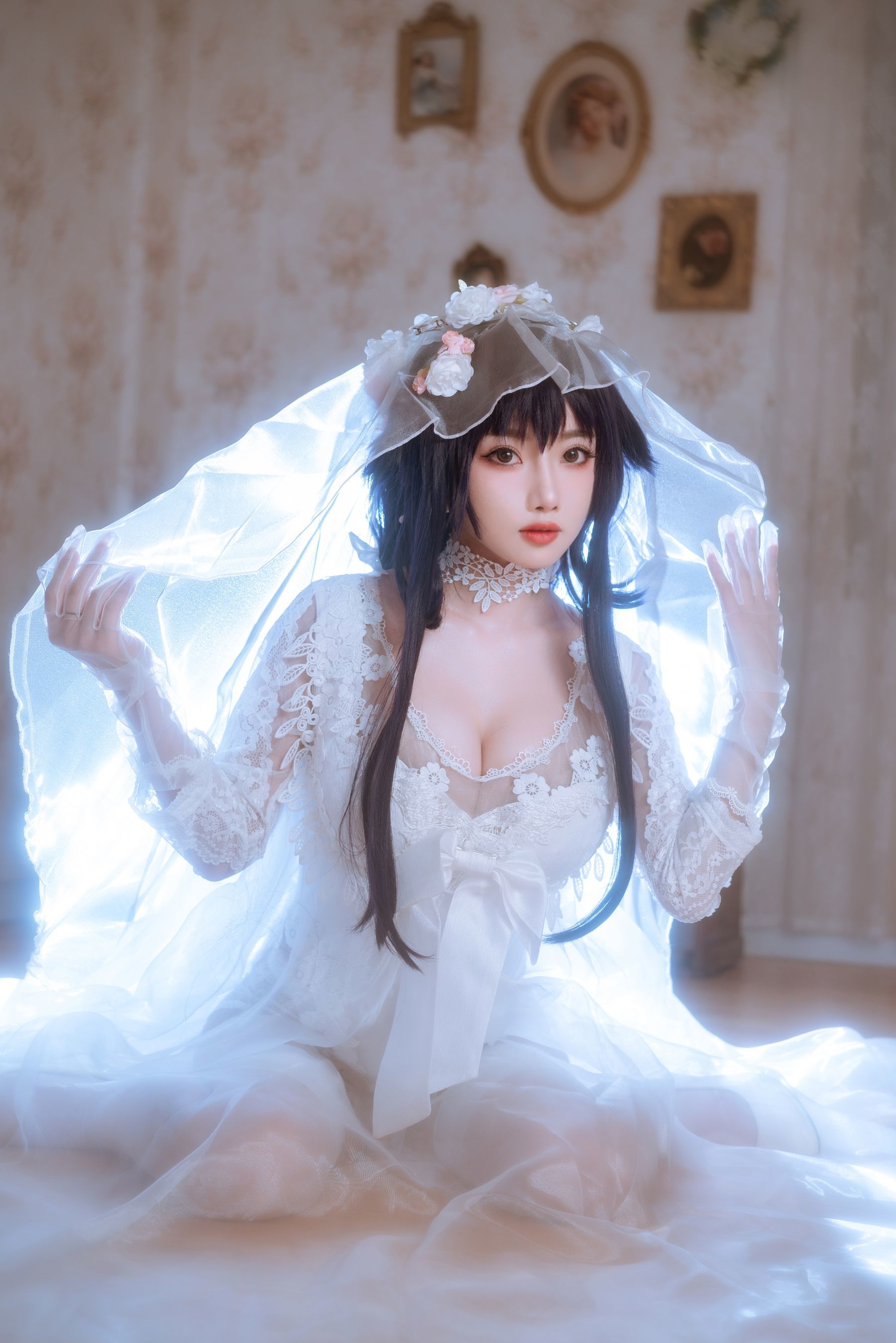 福利COS] 白嫩美少女鬼畜瑶 - 婚紗
