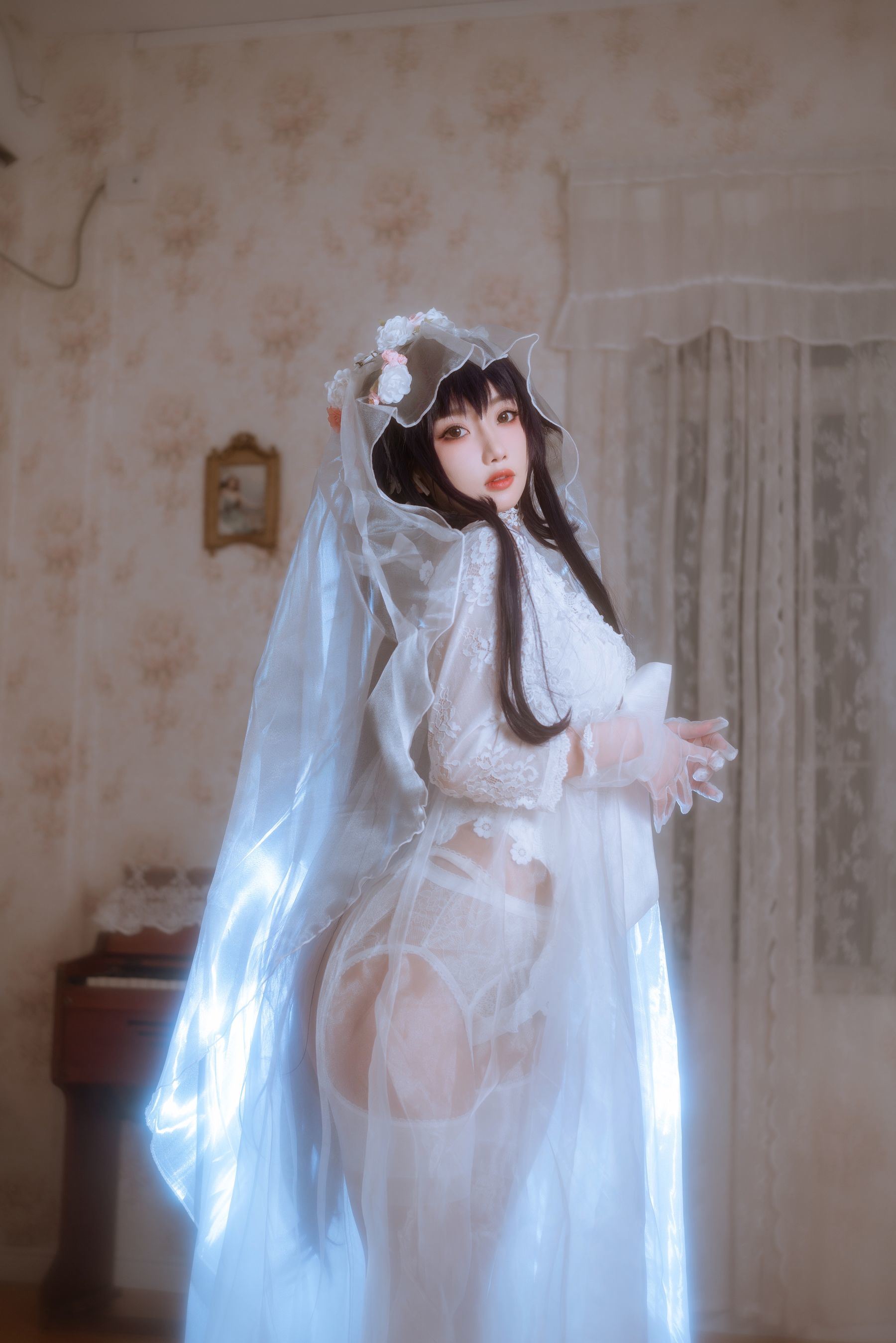 福利COS] 白嫩美少女鬼畜瑶 - 婚紗