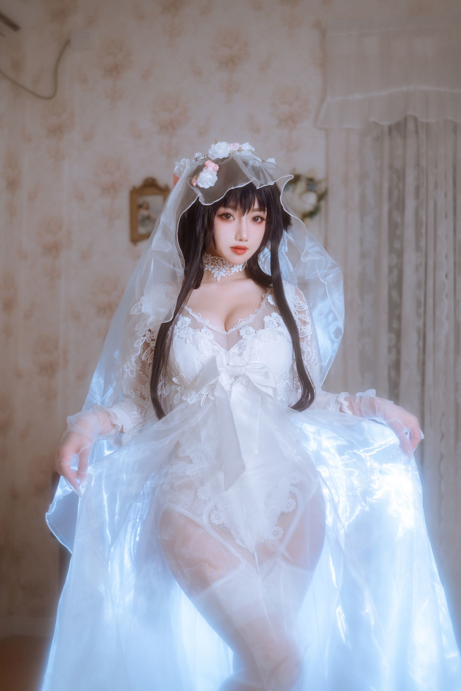 福利COS] 白嫩美少女鬼畜瑶 - 婚紗