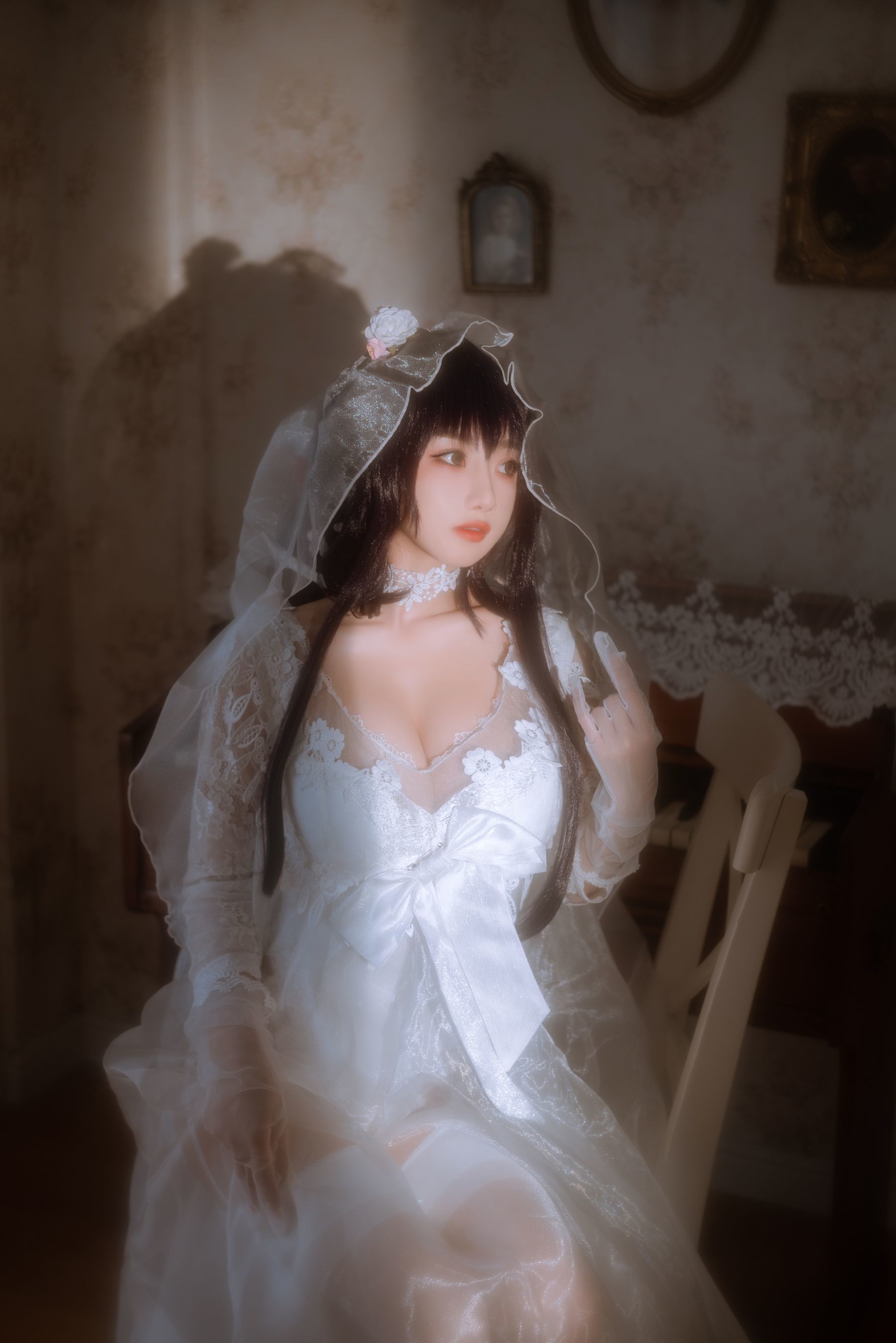 福利COS] 白嫩美少女鬼畜瑶 - 婚紗