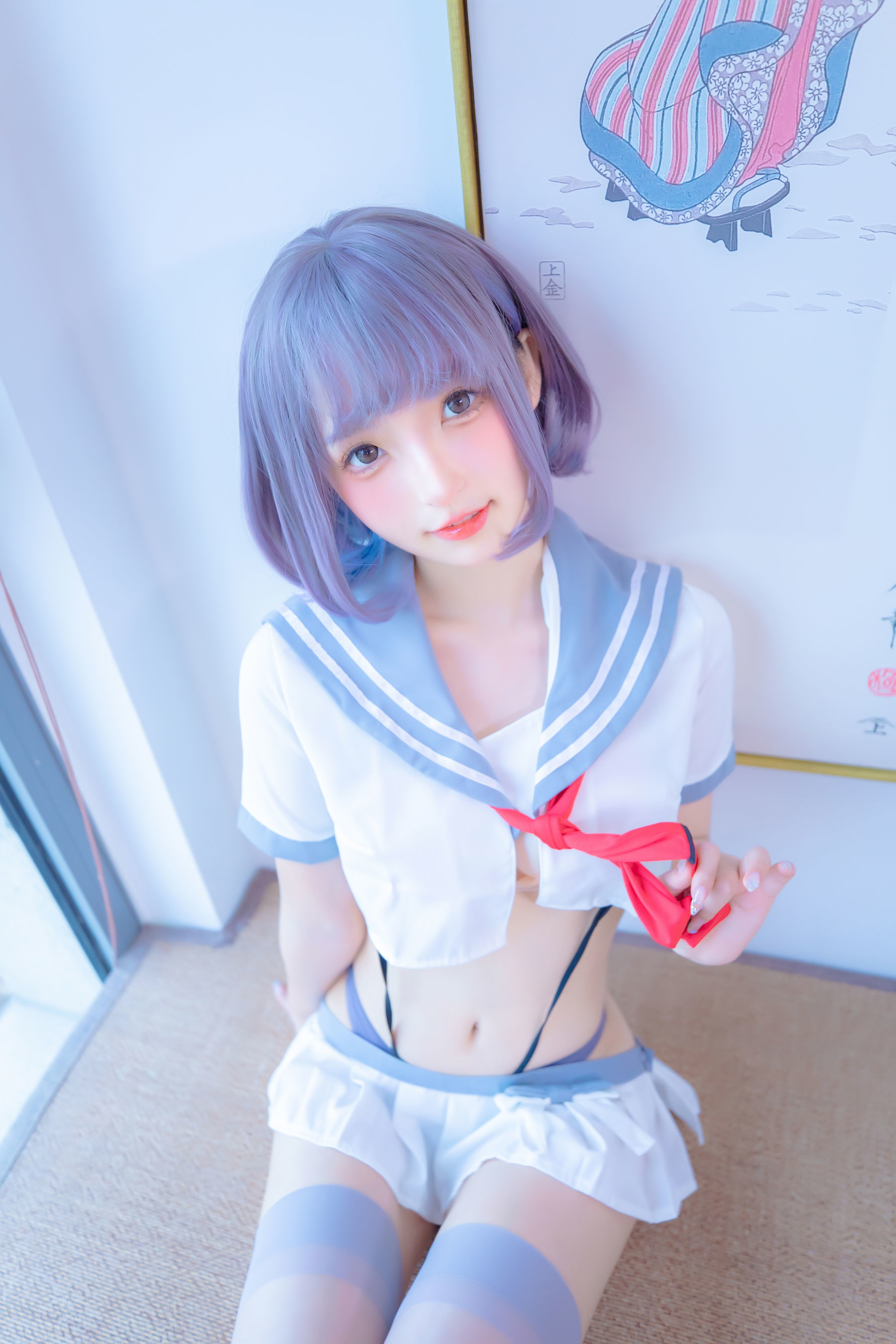 Welfare Cosplay] Kagurazaka Mafuyu Gray Silk Strap JK