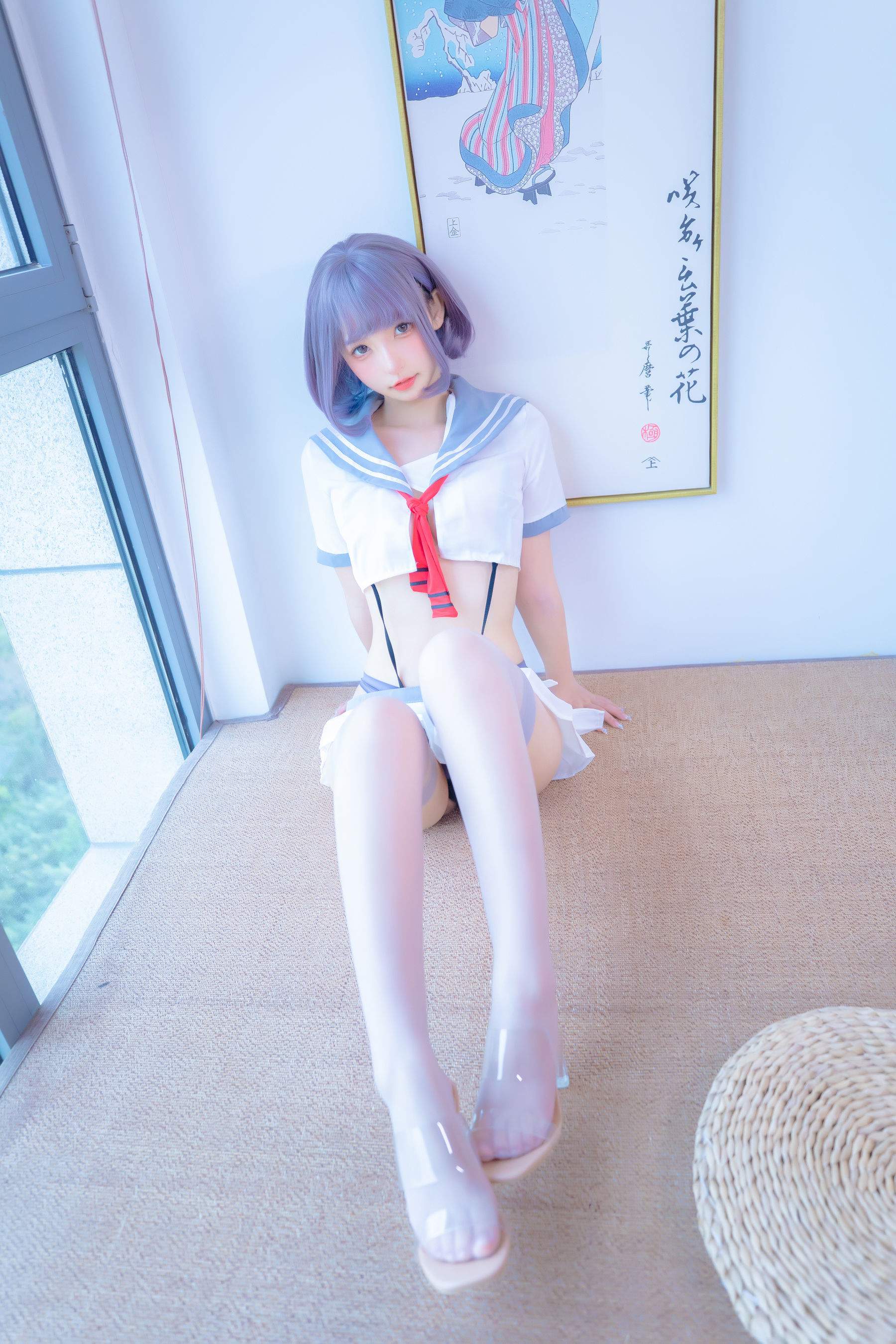 Welfare Cosplay] Kagurazaka Mafuyu Gray Silk Strap JK