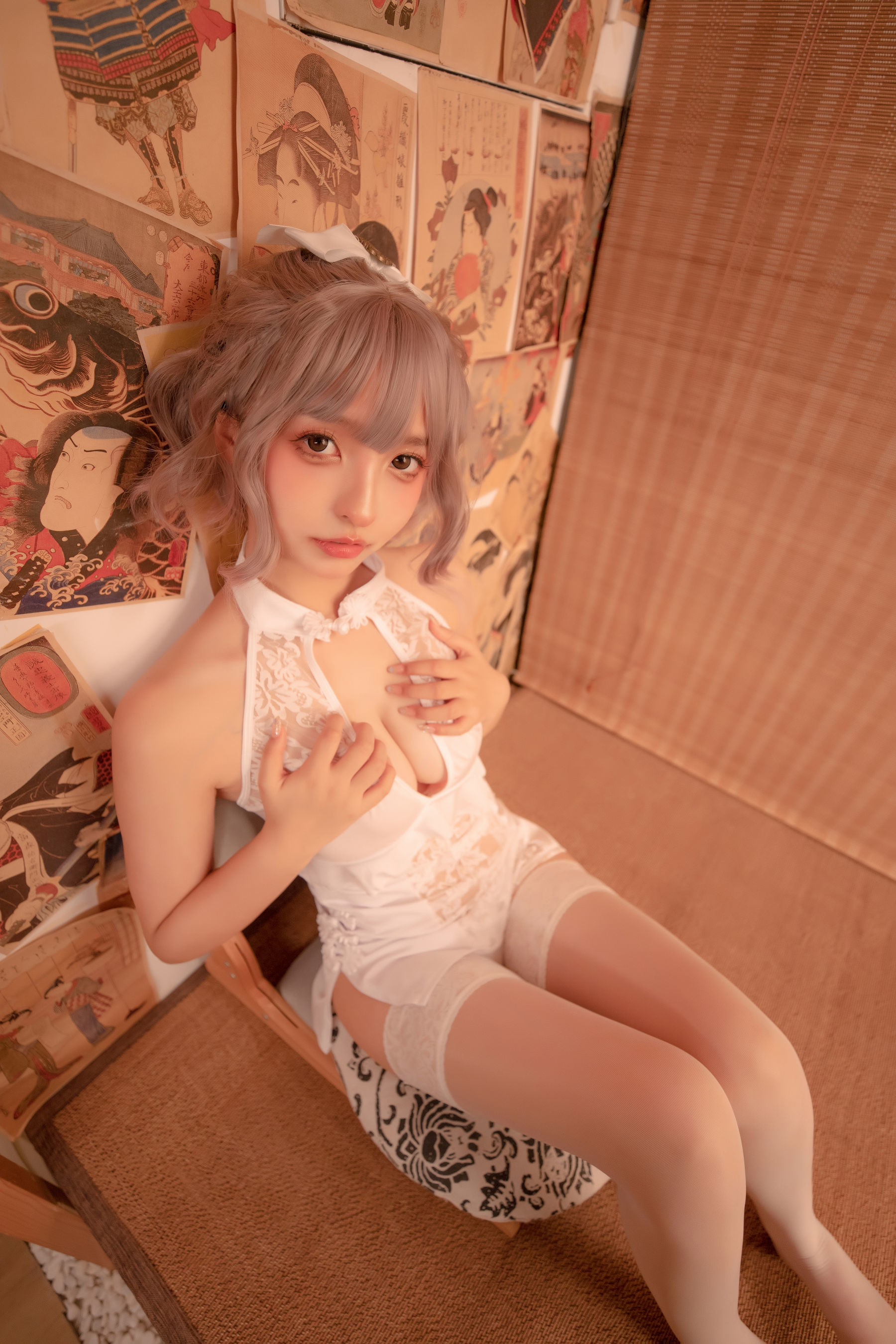 ウェルフェア COS] 神楽坂真冬 白い旗袍