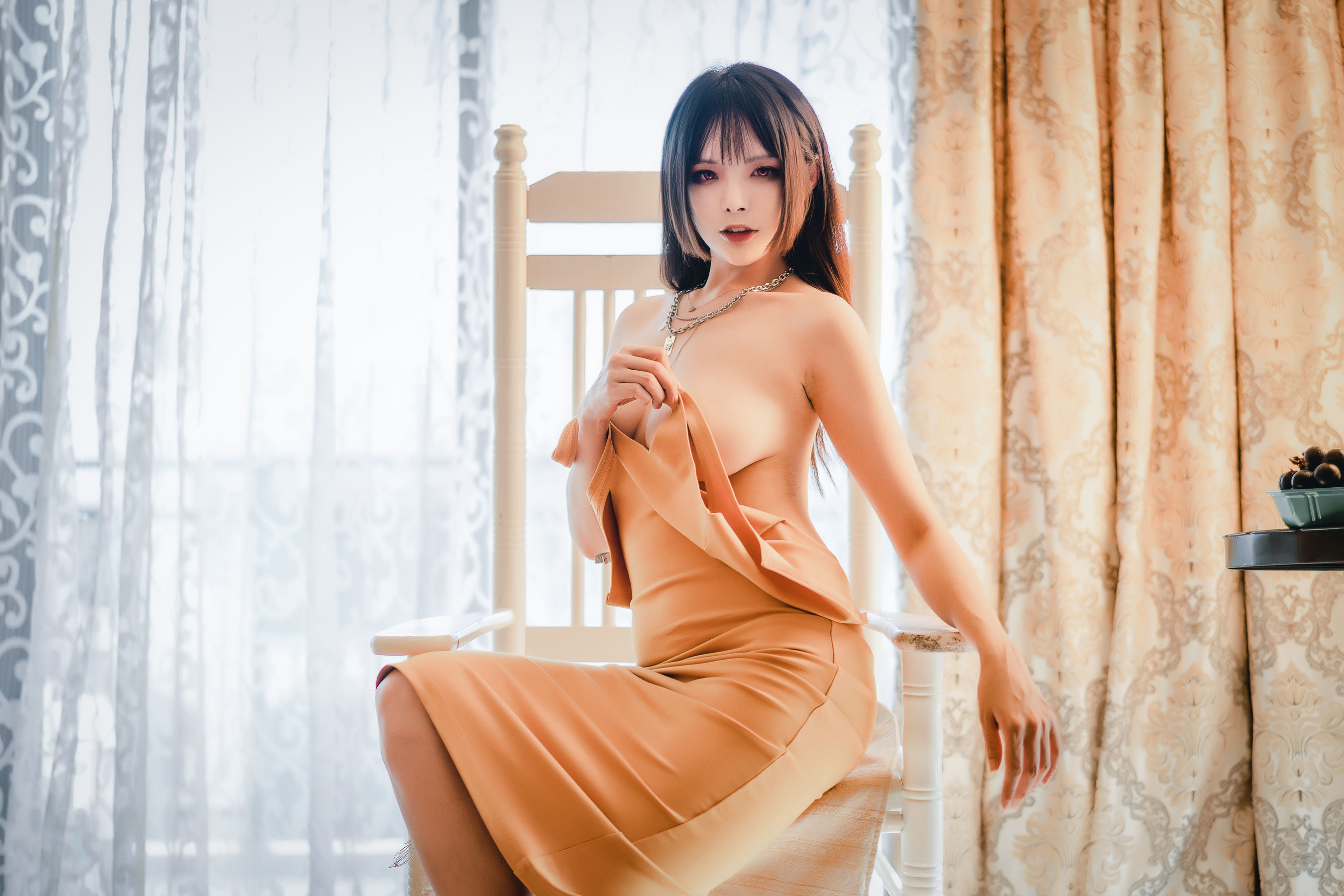 福利COS] 秋和柯基(夏小秋秋秋) - 黃色連衣裙