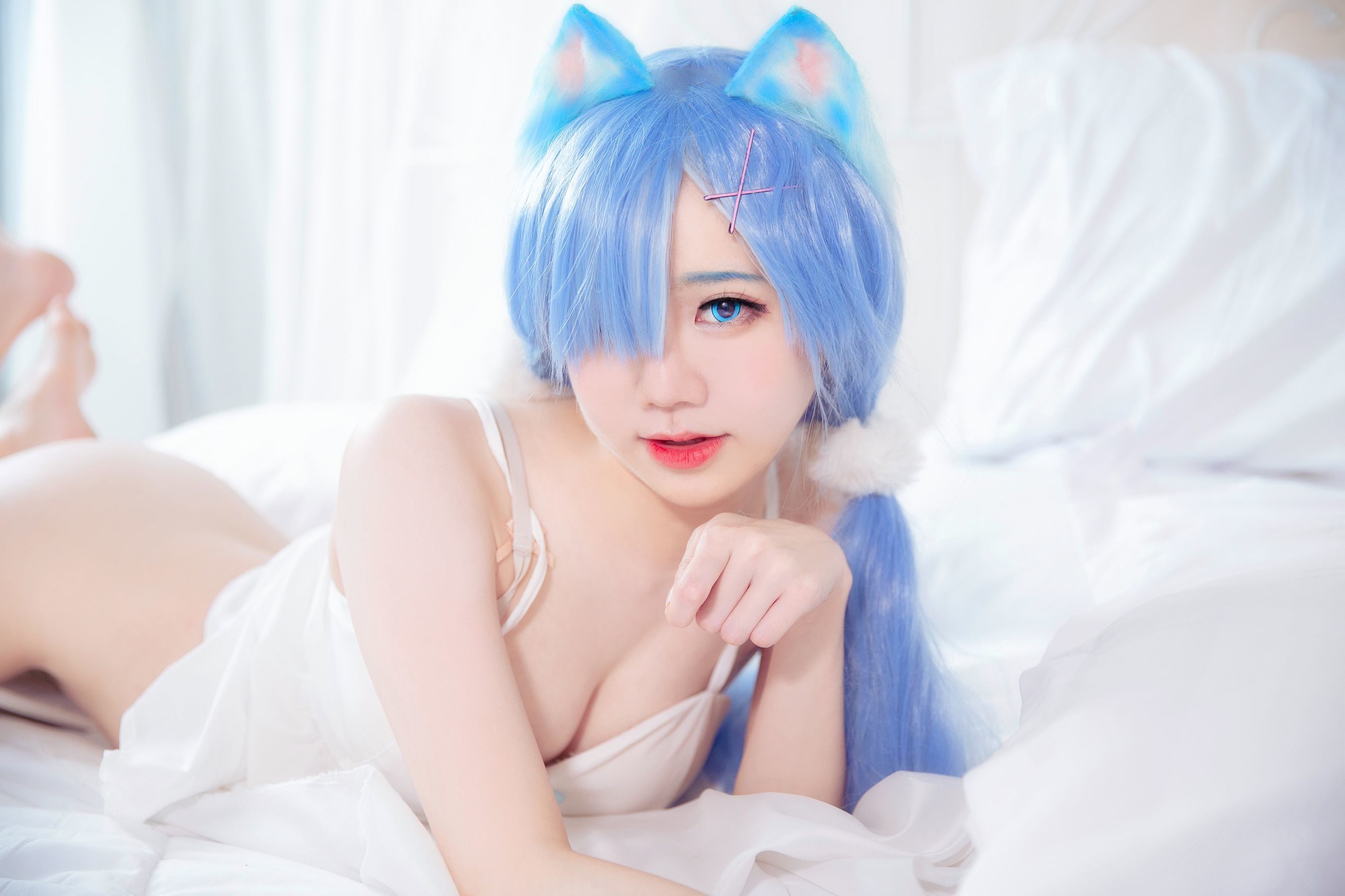 ネット有名人COS] サリー・ドラスノウ - レム ホワイトキティ
