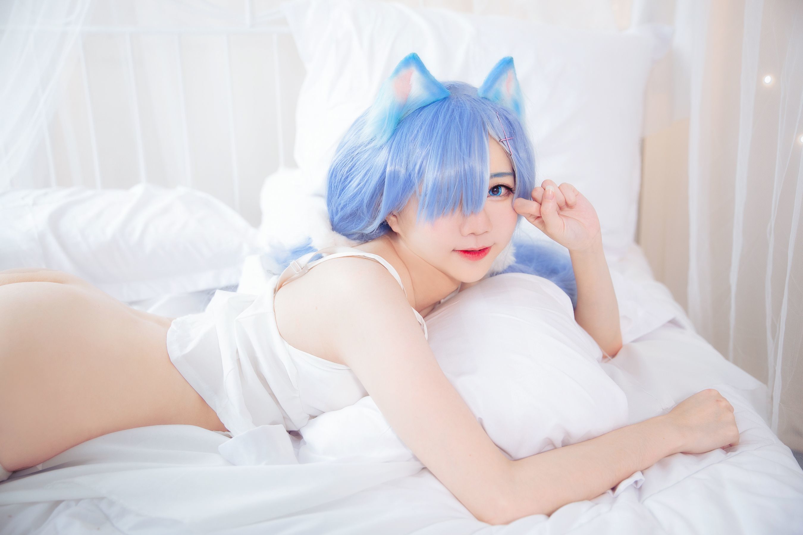ネット有名人COS] サリー・ドラスノウ - レム ホワイトキティ
