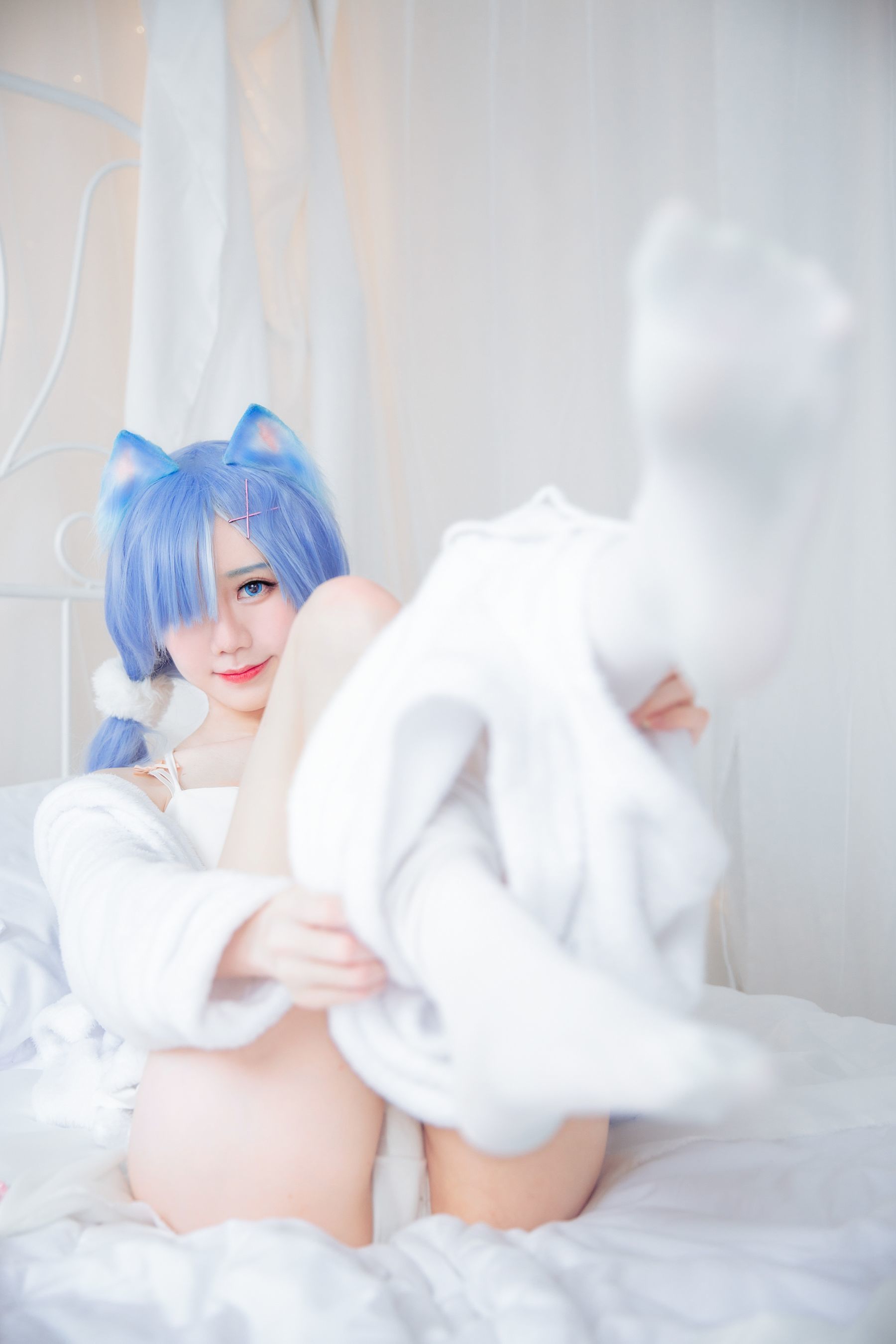 Cosplay Người Mạng] Sally Dorasnow - Rem White Kitty