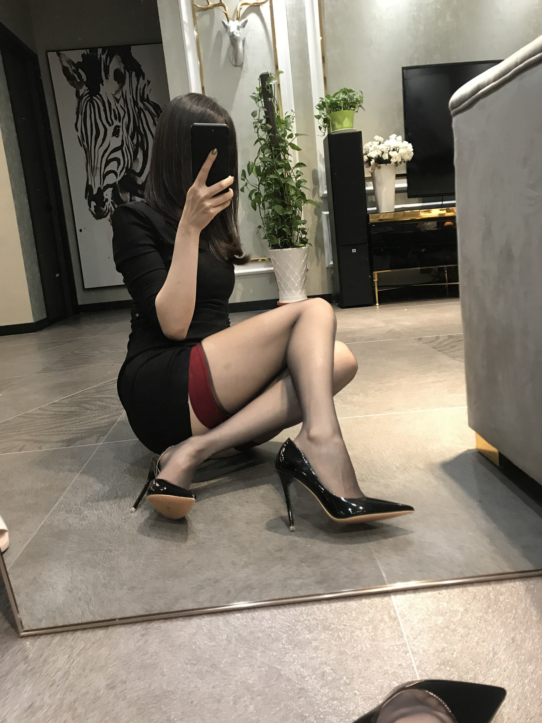 絲足ブロガー ビイロク_Monroe 2020.04.02 黒色絲情