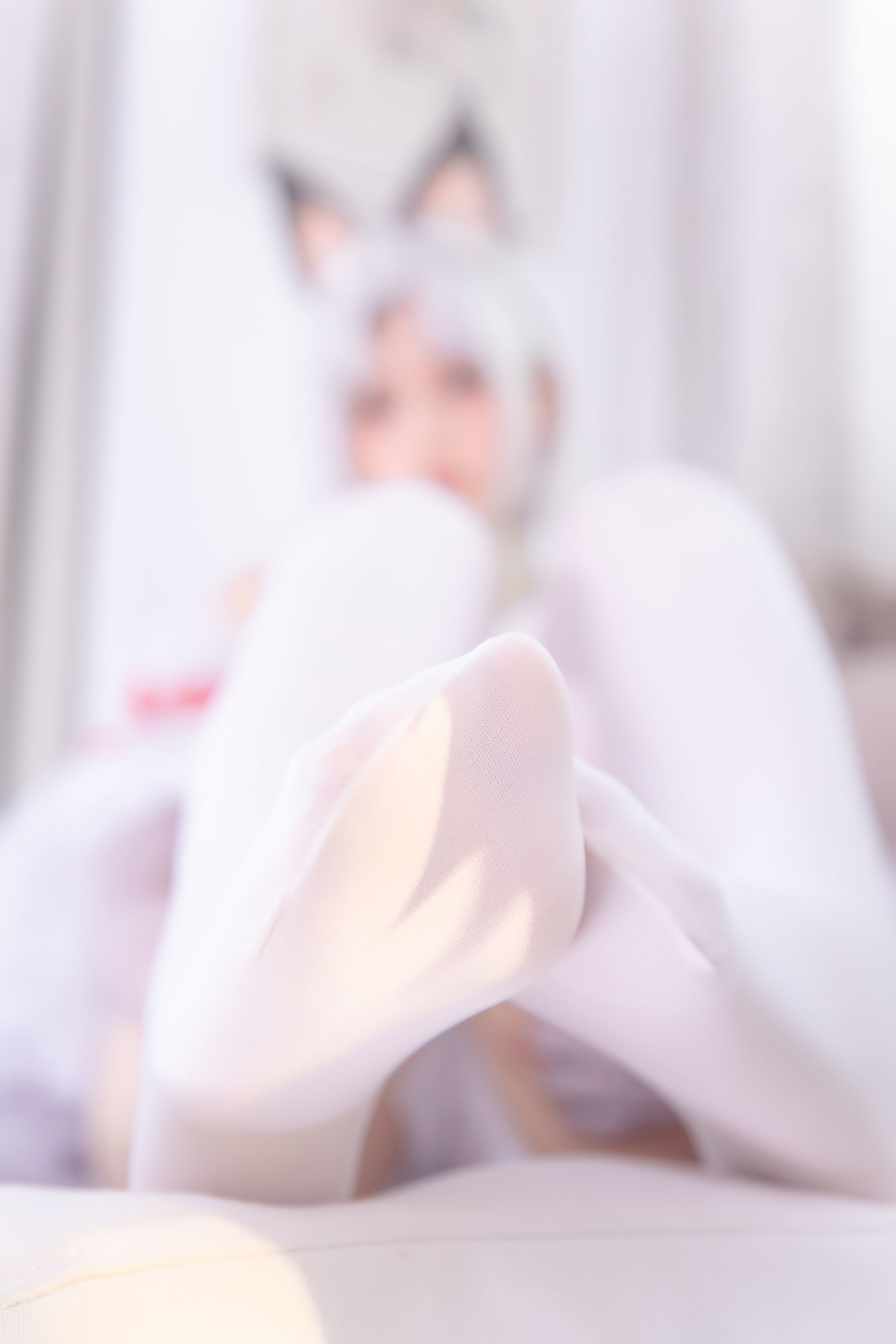 Internet Celebrity COS]  belle ta Kagura Ban Mafuyu White Silk Hu Tao