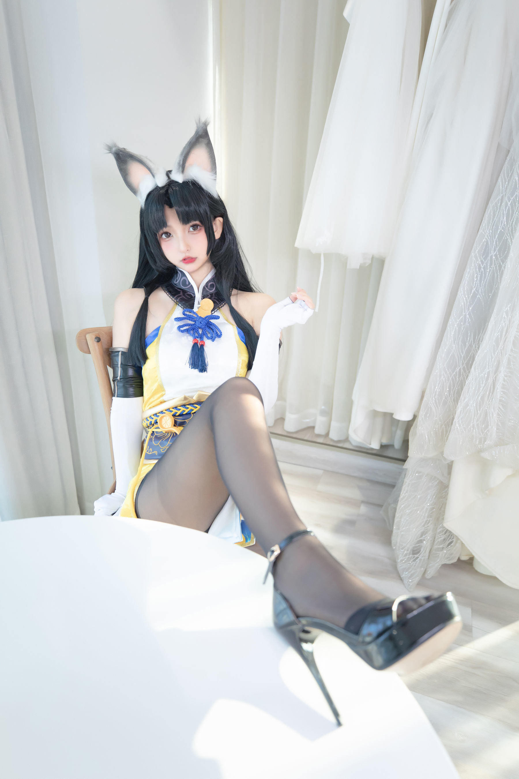 Cosplay Ngôi Sao Mạng]  belle ta Kagura Ban Mafuyu Hắc Tơ Hutao