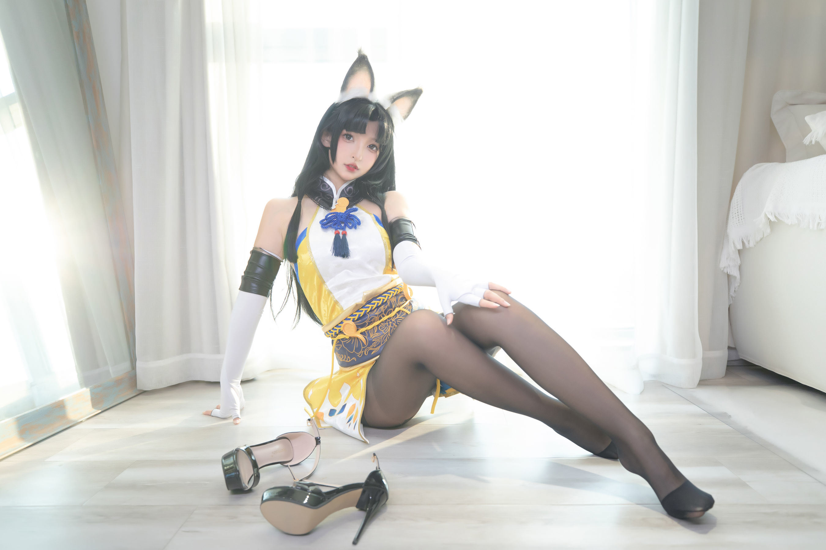 Cosplay Ngôi Sao Mạng]  belle ta Kagura Ban Mafuyu Hắc Tơ Hutao