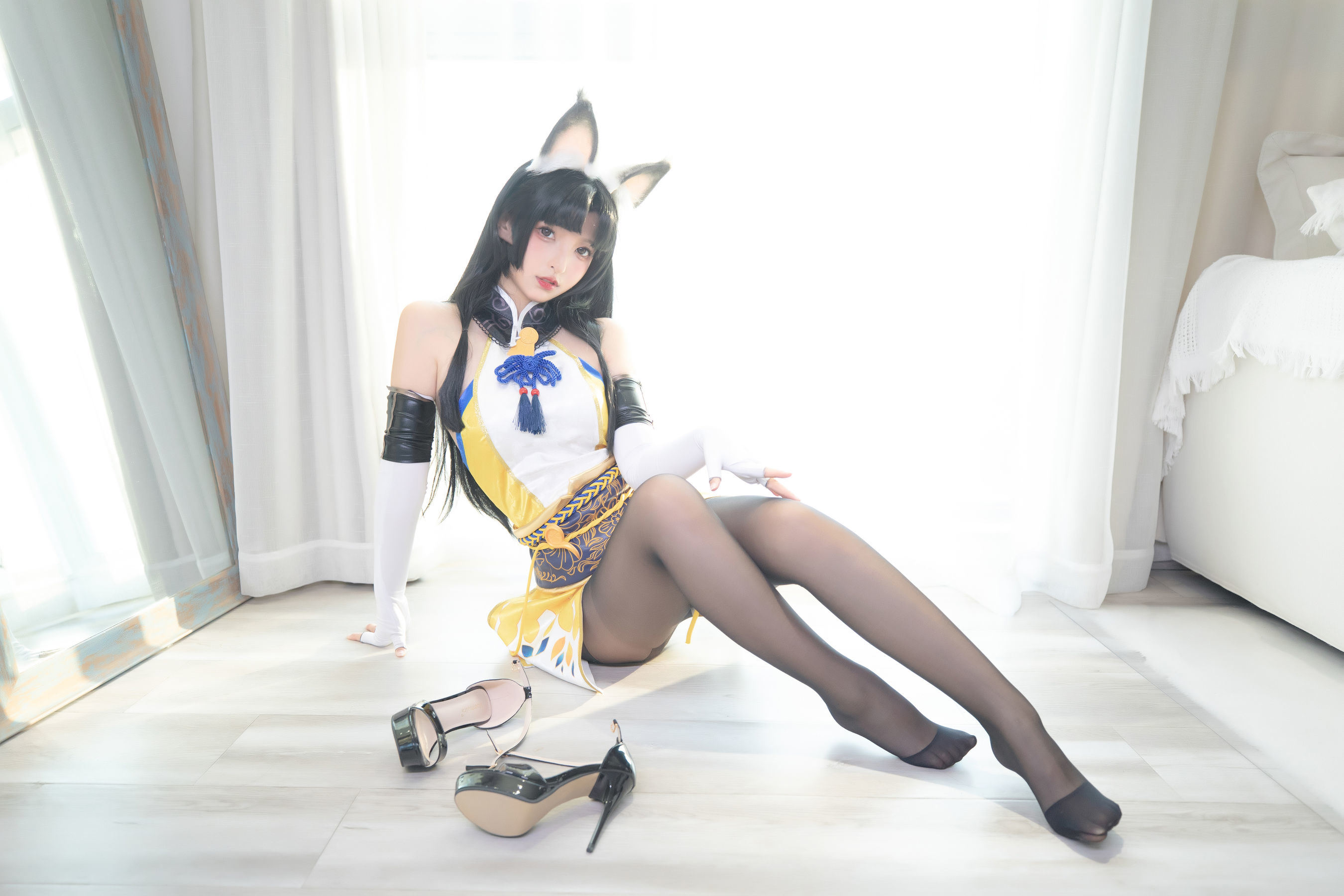 Cosplay Ngôi Sao Mạng]  belle ta Kagura Ban Mafuyu Hắc Tơ Hutao
