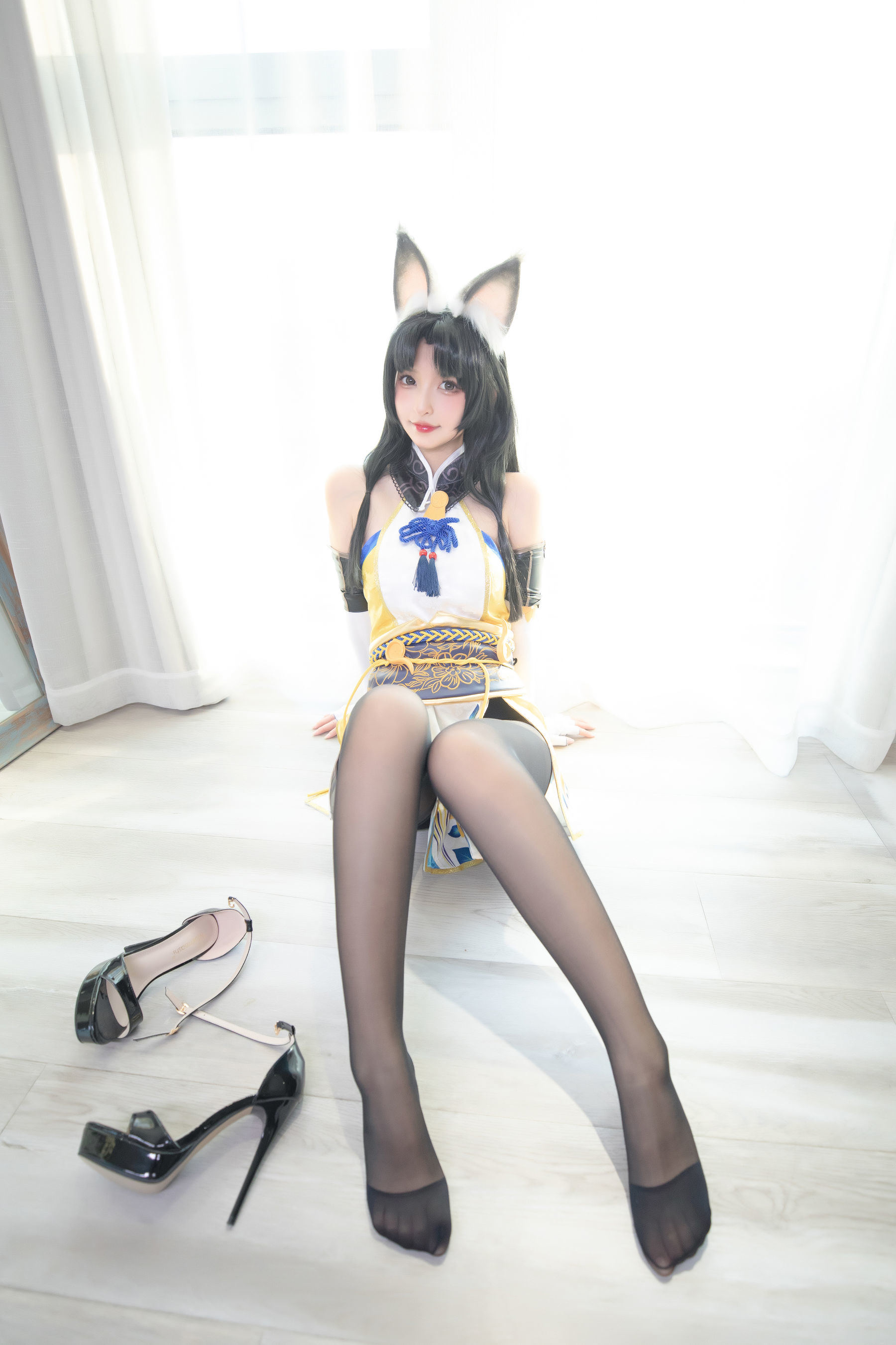 Cosplay Ngôi Sao Mạng]  belle ta Kagura Ban Mafuyu Hắc Tơ Hutao