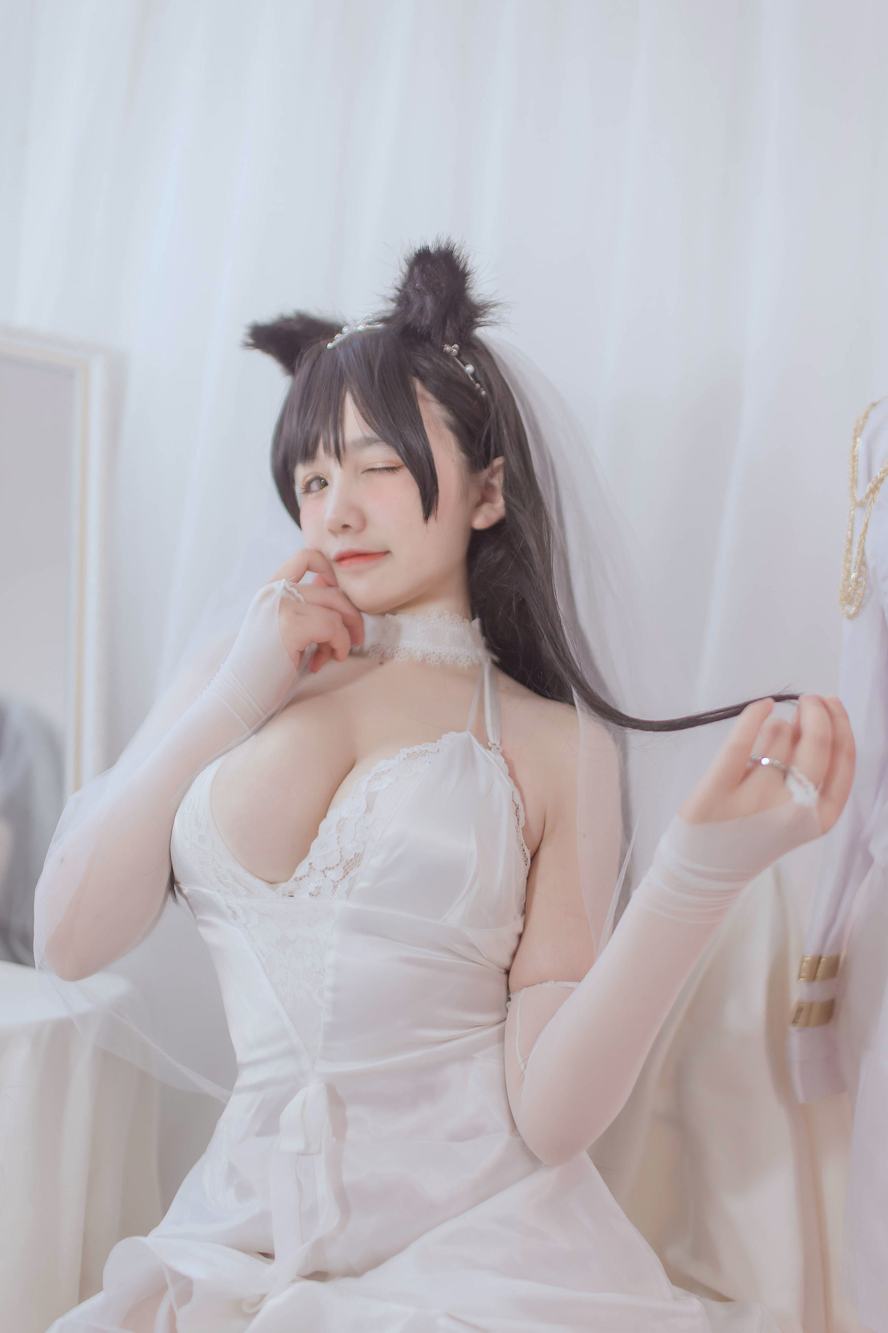 Internet Celebrity COS] A Ban is Very Happy Today - Ai Dang Wedding Dress