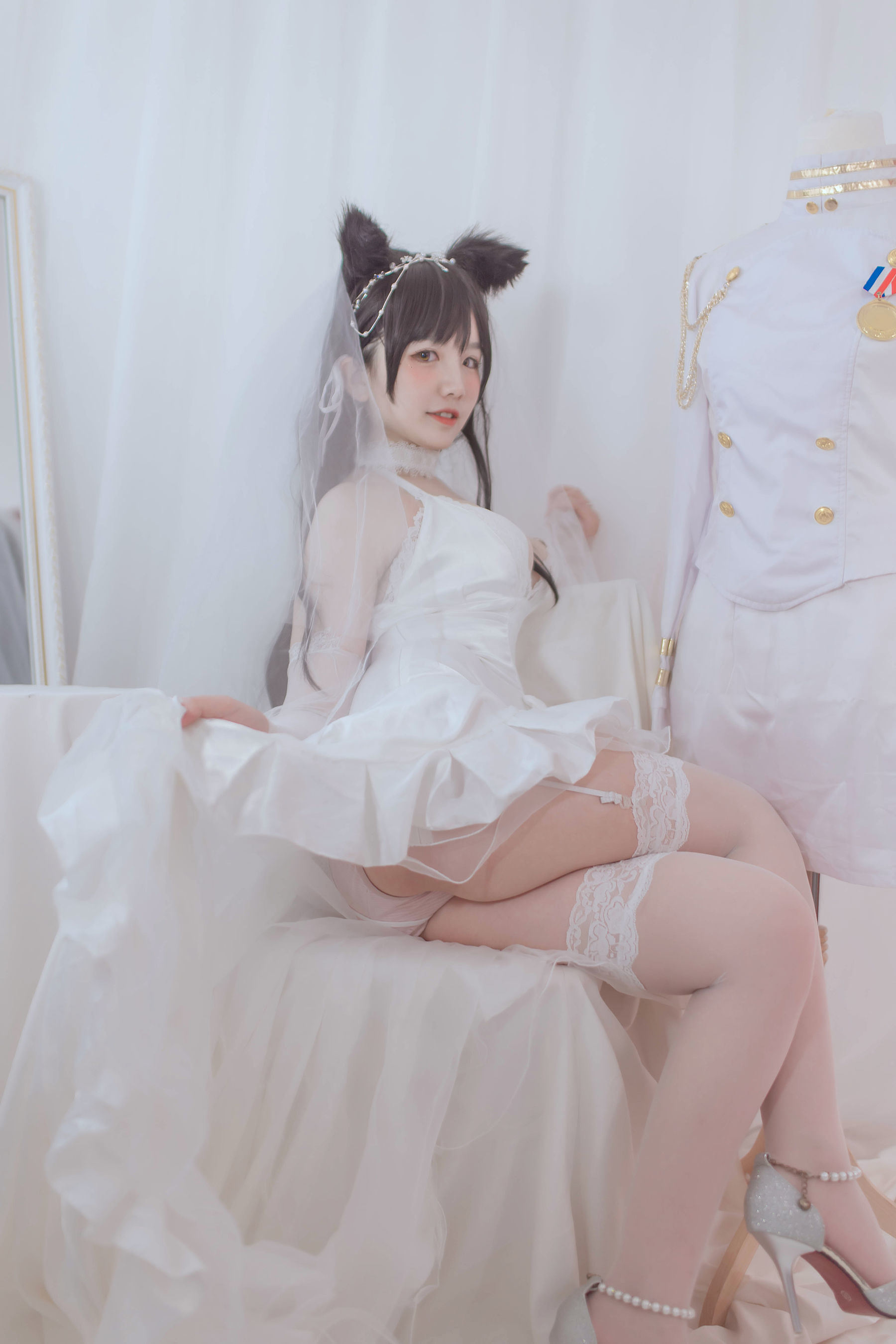 Cosplay Ngôi Sao Mạng] A Ban Hôm Nay Rất Vui Vẻ - Atago Váy Cưới