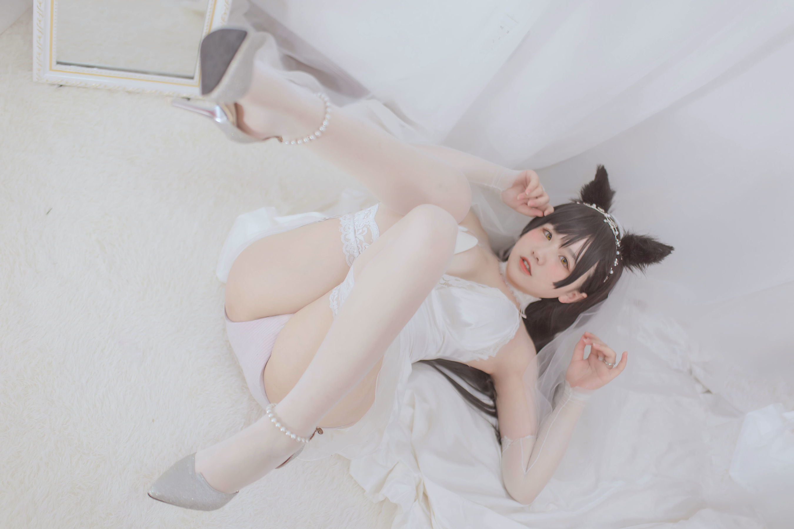 Cosplay Ngôi Sao Mạng] A Ban Hôm Nay Rất Vui Vẻ - Atago Váy Cưới